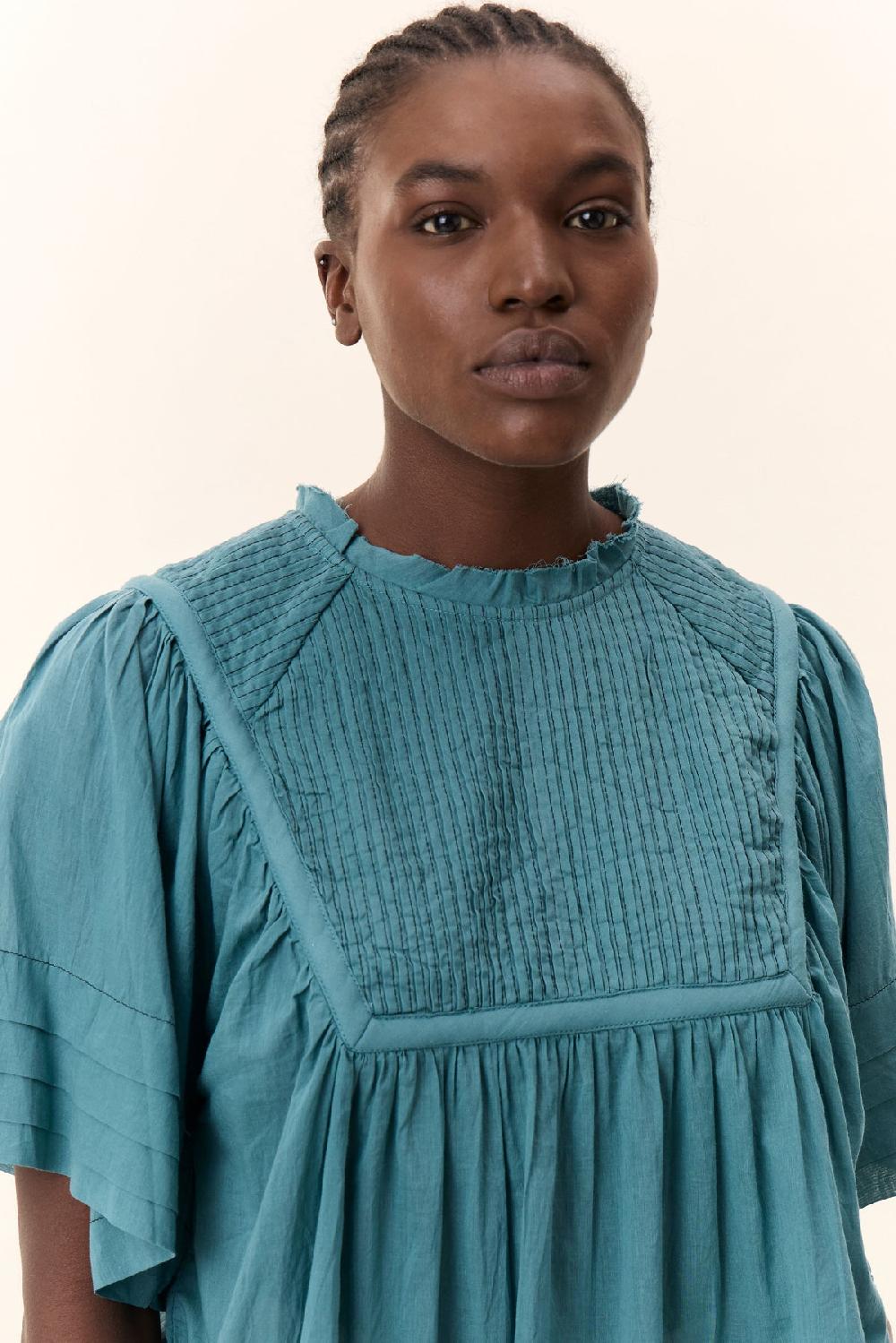 Leon & Harper Blouse Clive Pint Petrol