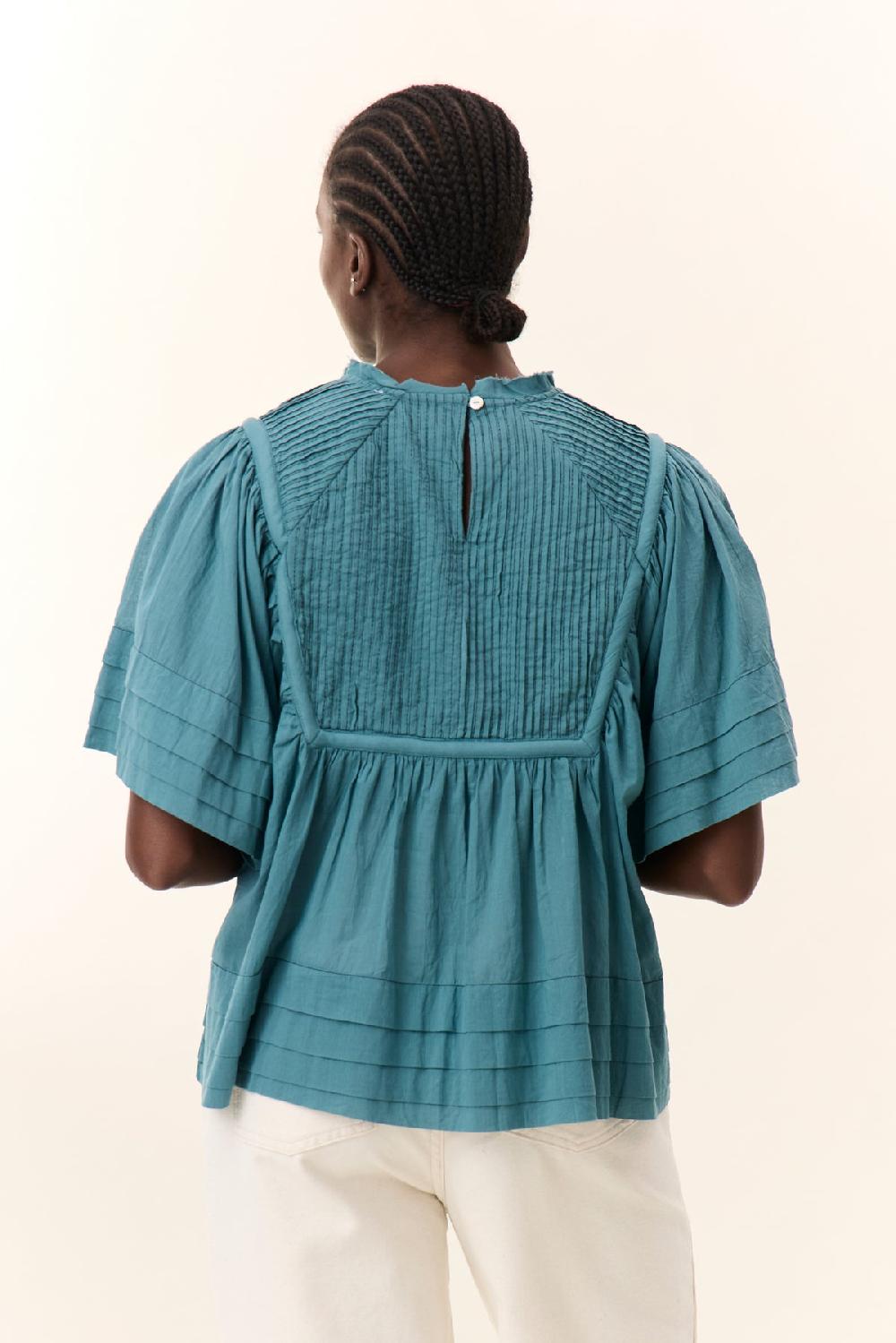 Leon & Harper Blouse Clive Pint Petrol