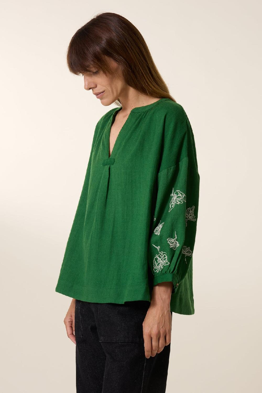 Leon & Harper Blouse Club PLN Green