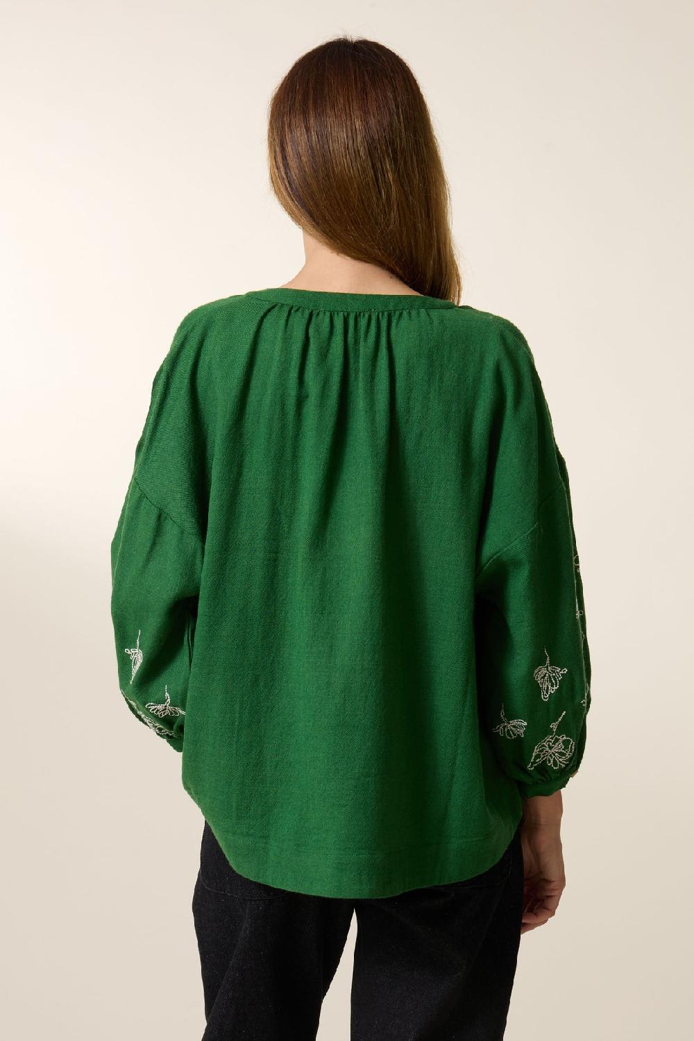 Leon & Harper Blouse Club PLN Green