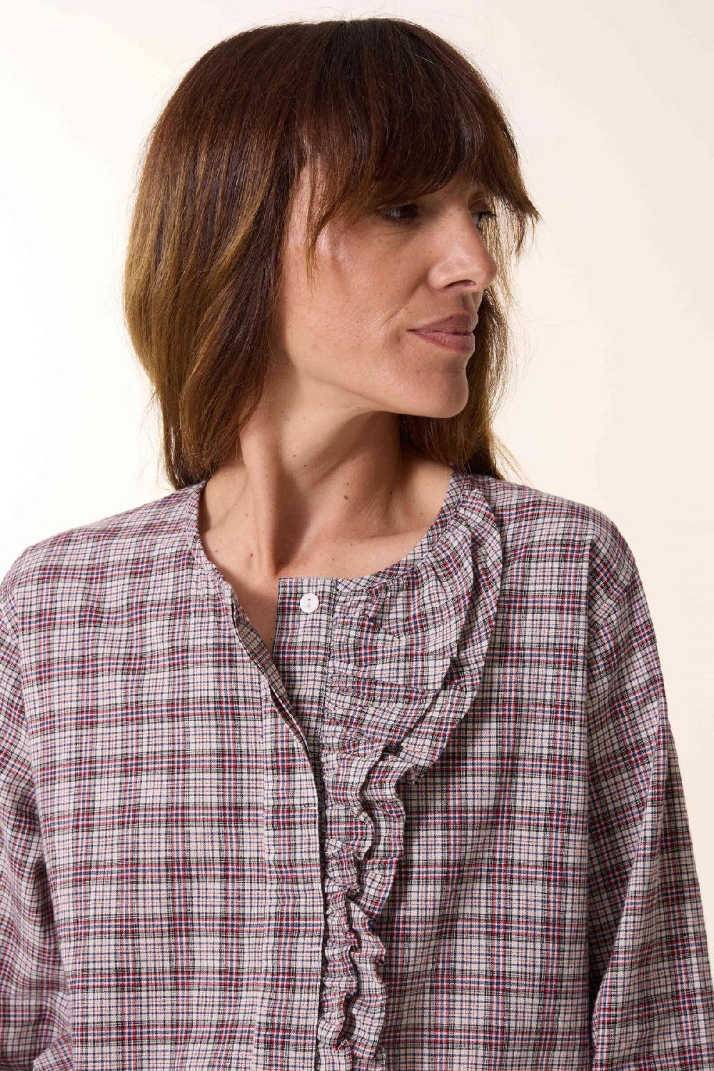 Leon & Harper Blouse Colina Check Multico