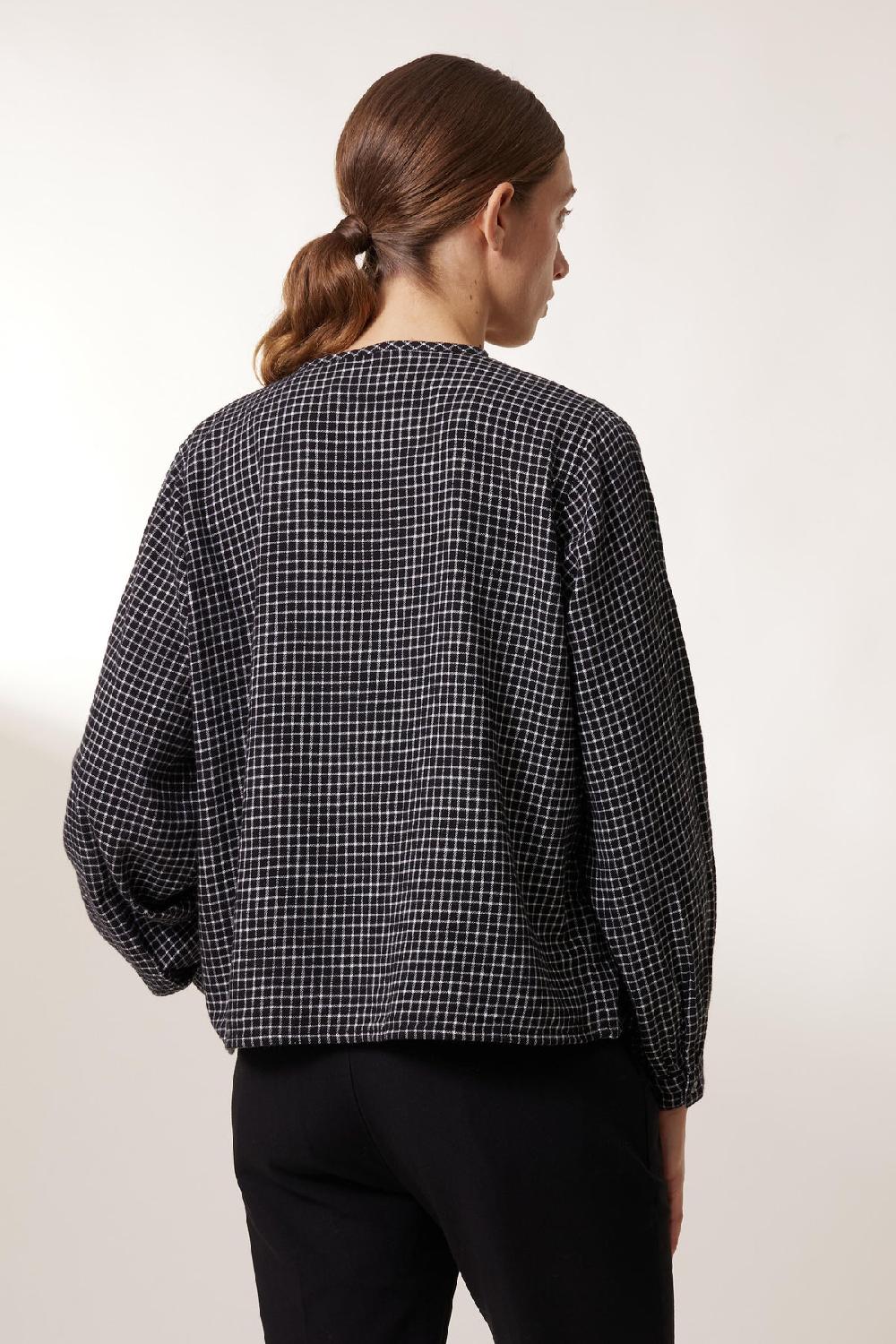Leon & Harper Blouse Colina Checki Black