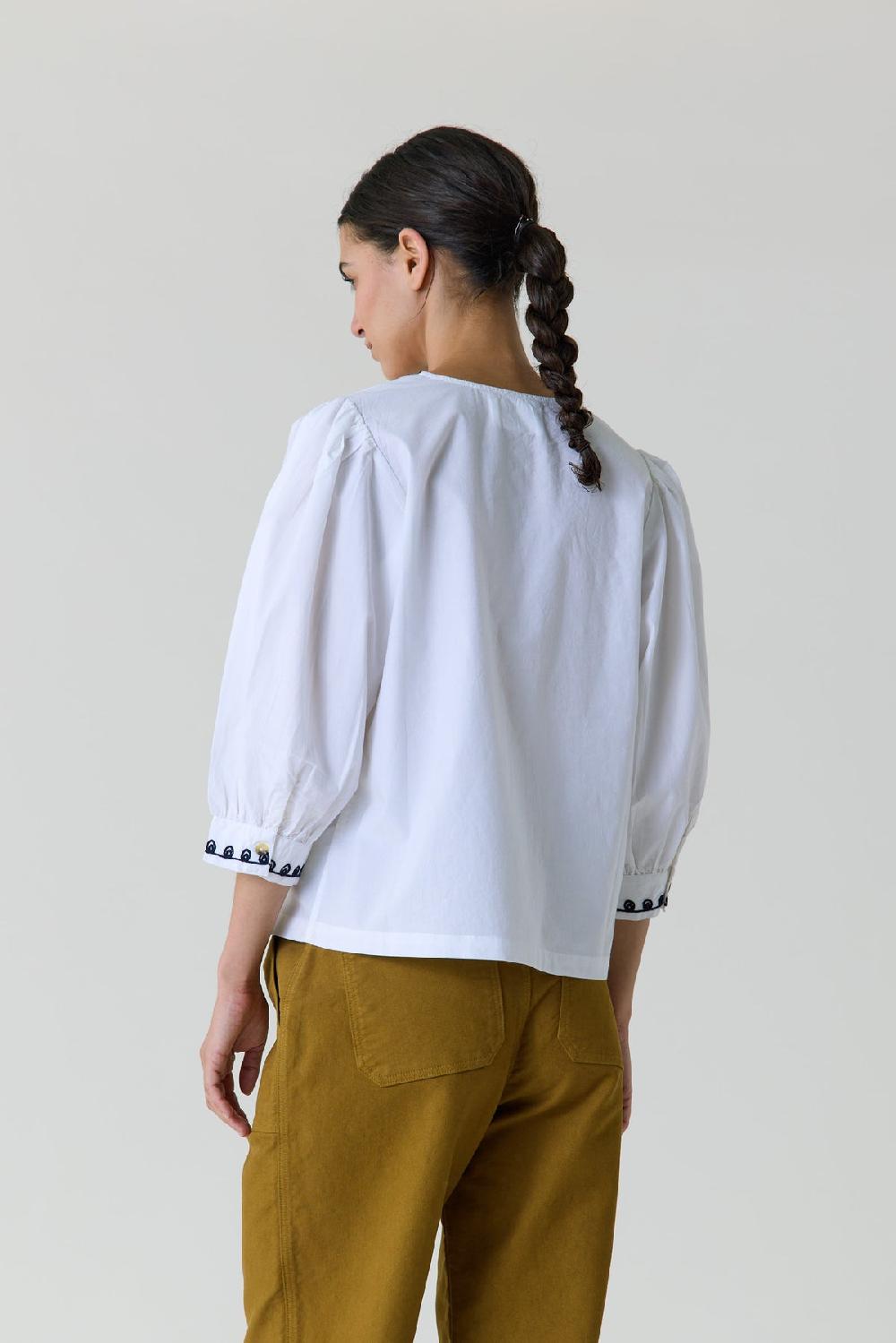 Leon & Harper Blouse Coquine Plain White