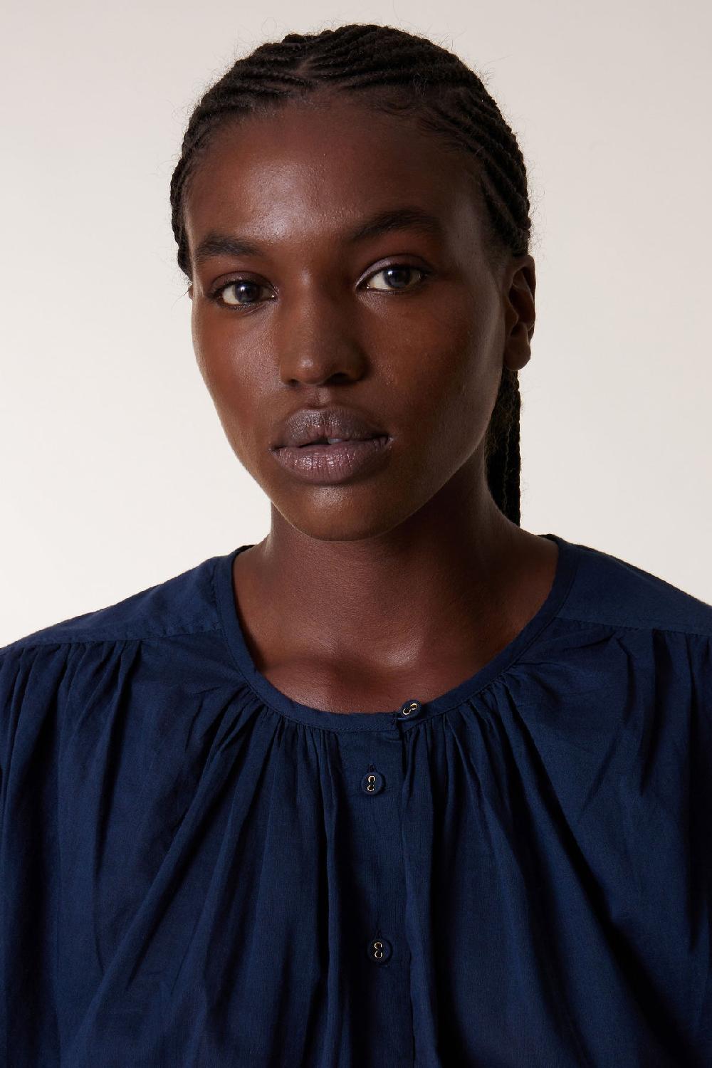 Leon & Harper Blouse Corso Plain Black Iris