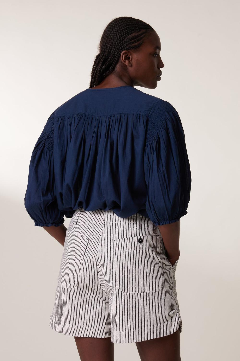 Leon & Harper Blouse Corso Plain Black Iris