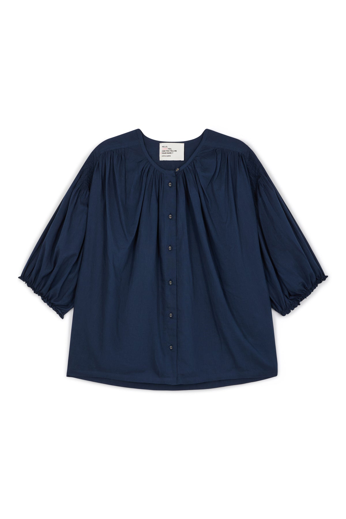 Leon & Harper Blouse Corso Plain Black Iris