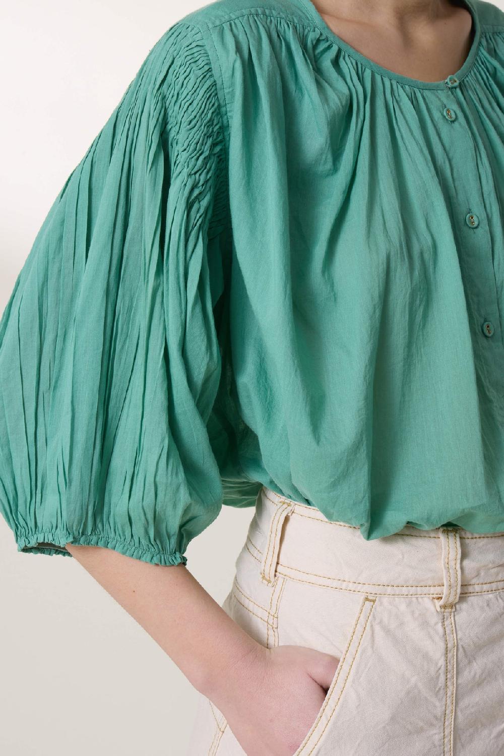 Leon & Harper Blouse Corso Plain Celadon