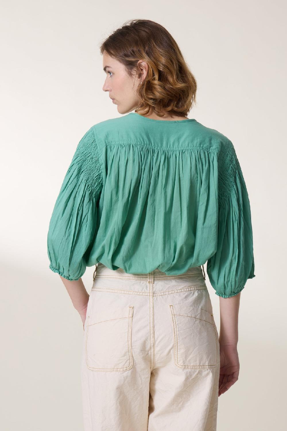Leon & Harper Blouse Corso Plain Celadon