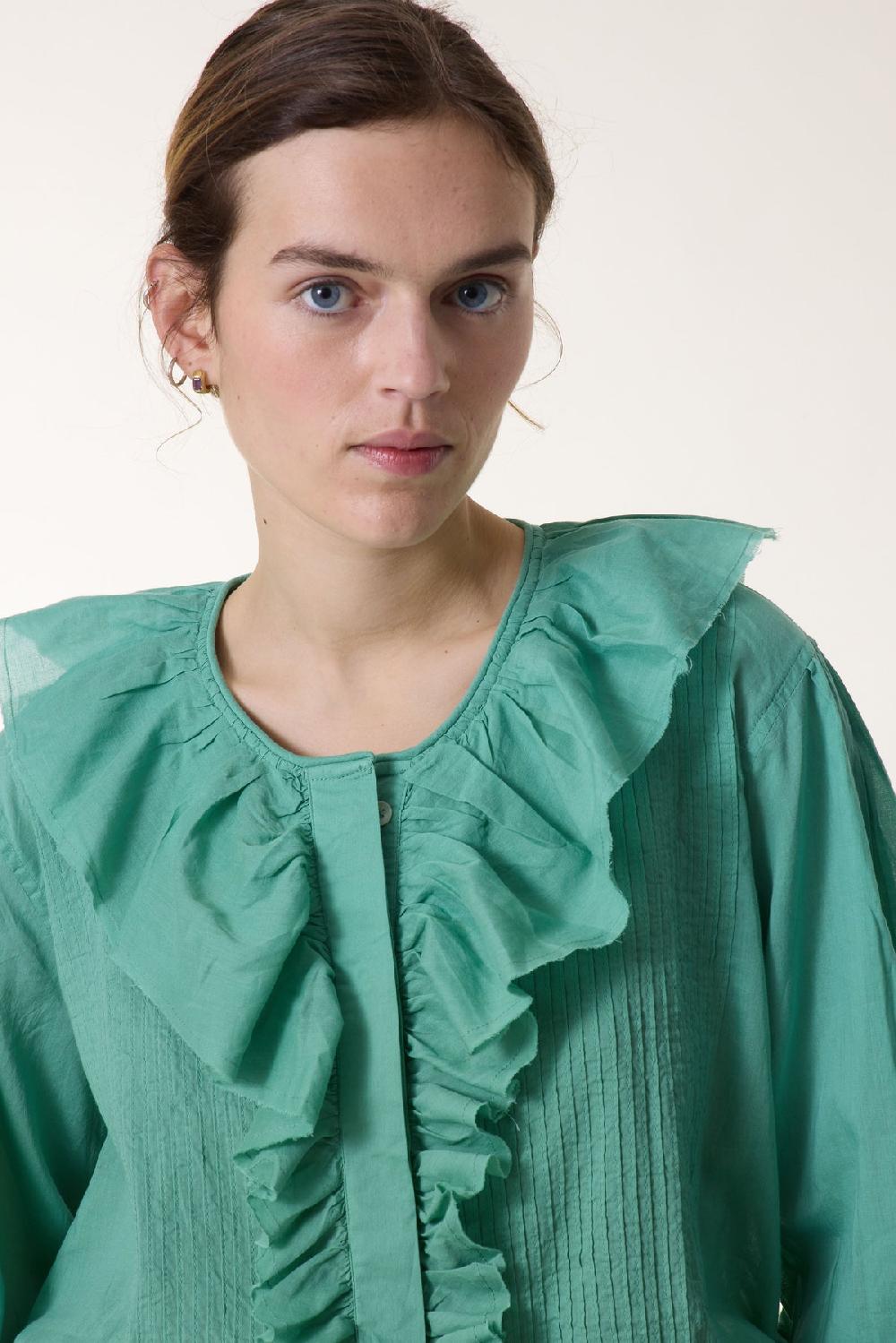 Leon & Harper Blouse Costin Plain Celadon