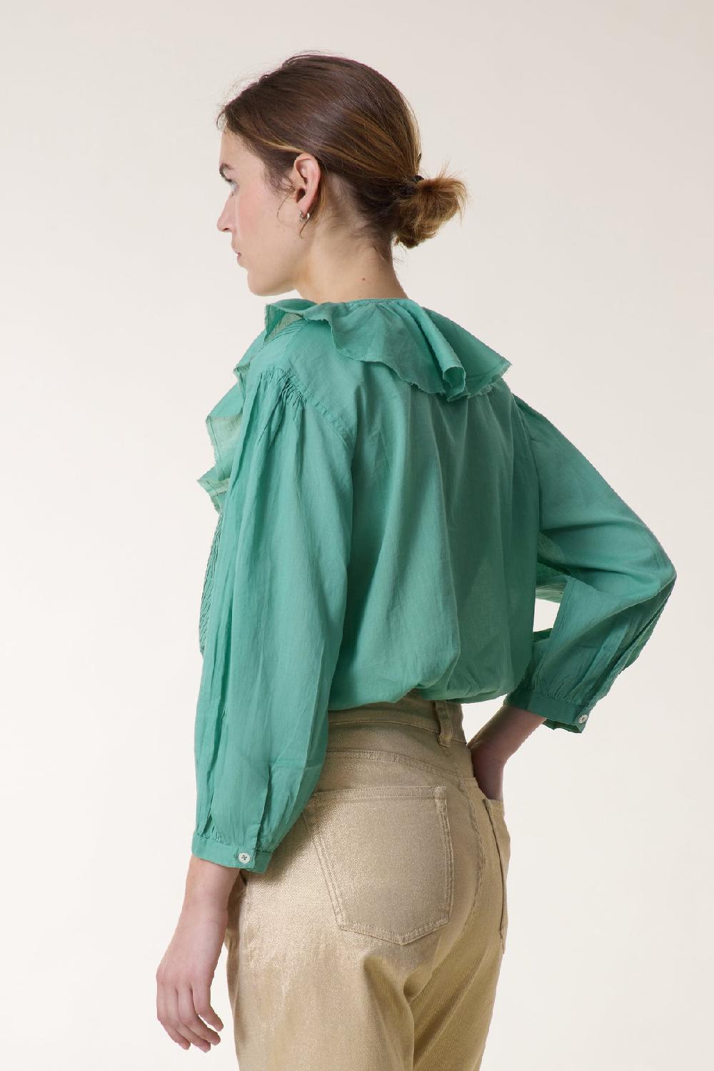 Leon & Harper Blouse Costin Plain Celadon