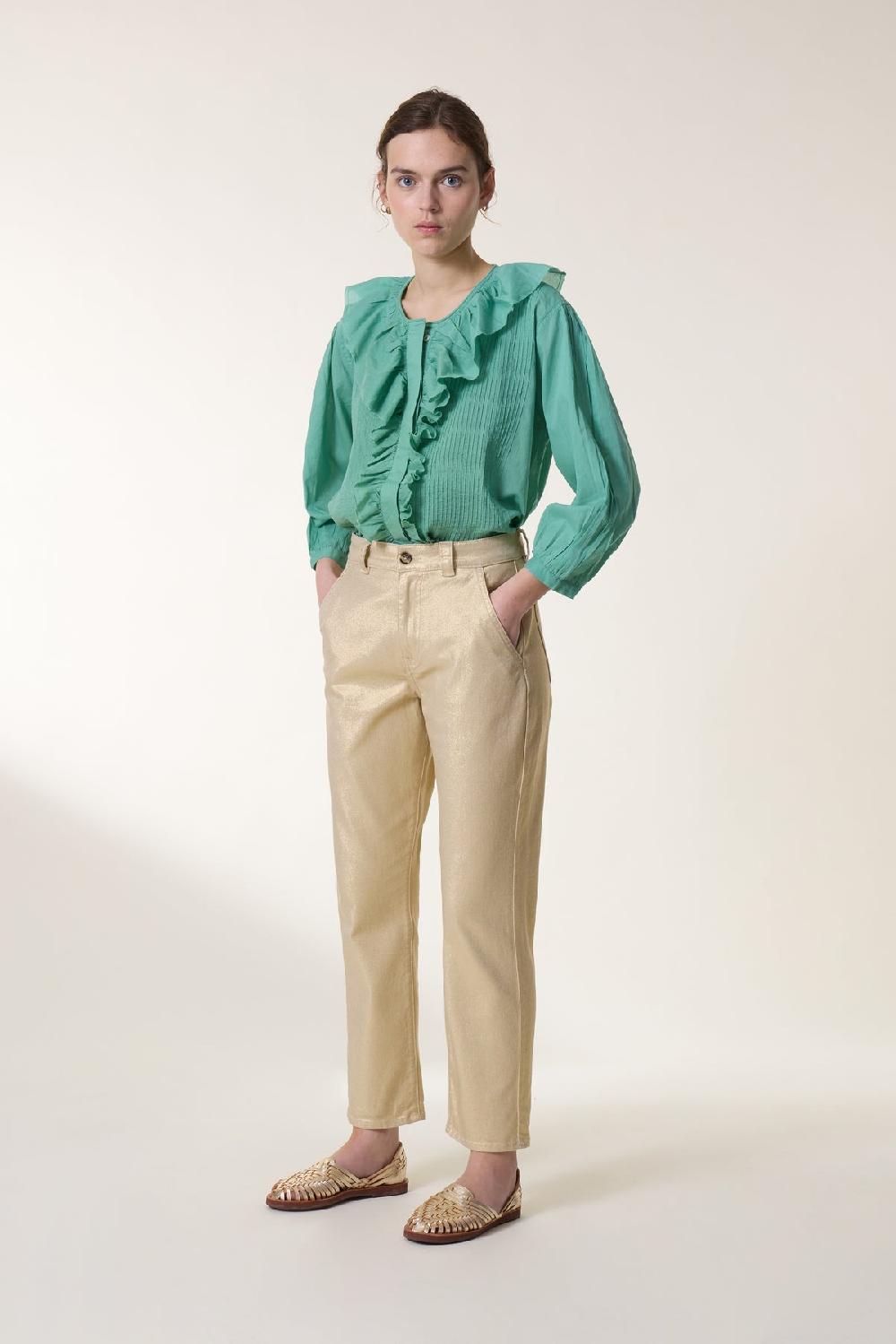 Leon & Harper Blouse Costin Plain Celadon