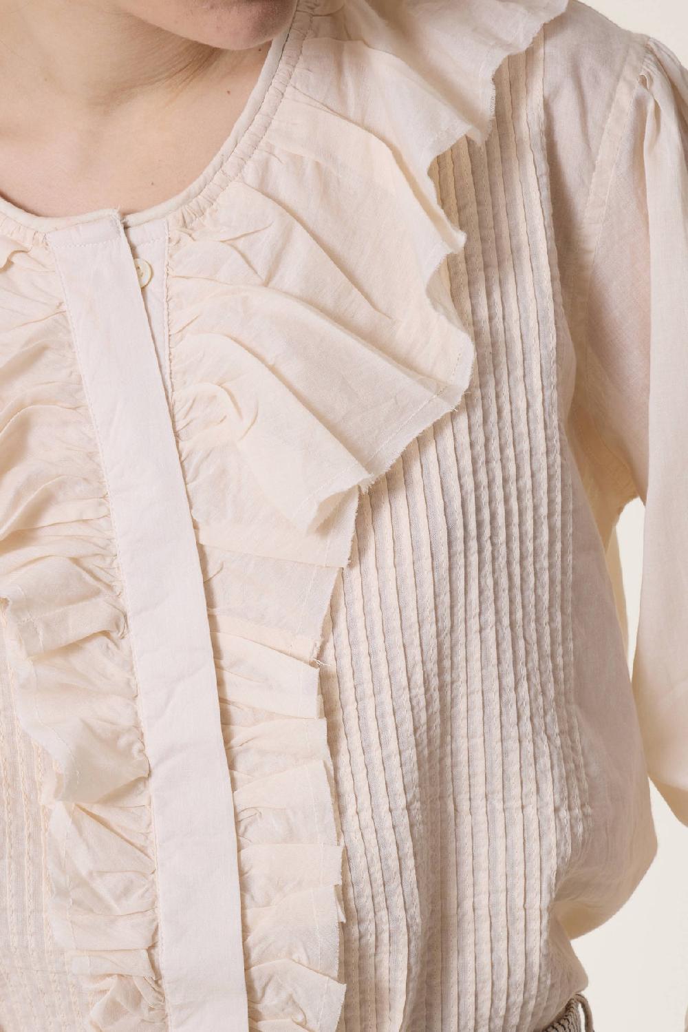 Leon & Harper Blouse Costin Plain Ecru