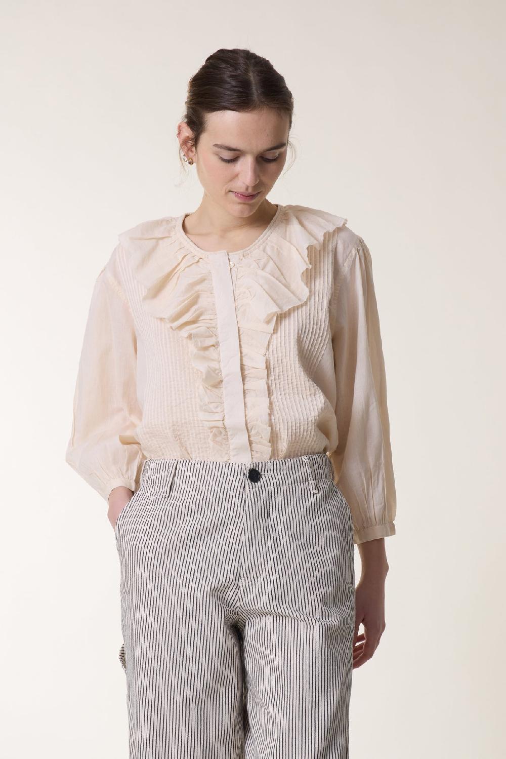 leon & harper Blouse Costin Plain Ecru
