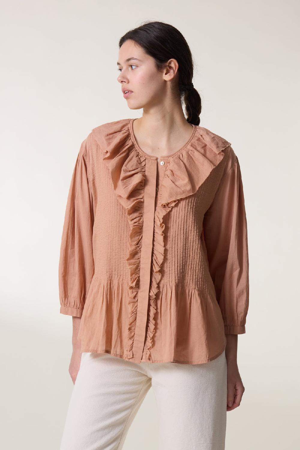 Leon & Harper Blouse Costin Plain Peach