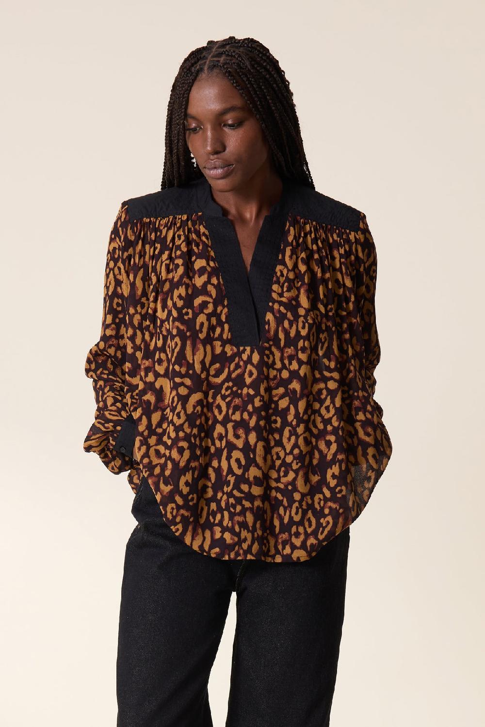 leon & harper Blouse Cruise Leo Beige