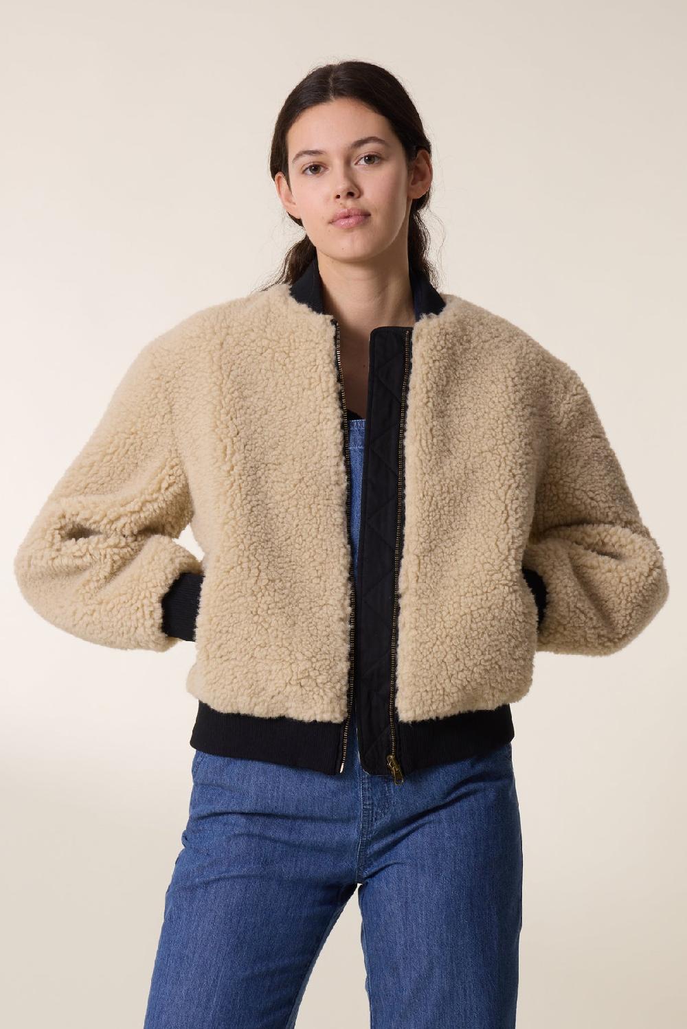 leon & harper Blouson Avarana Mix Off White