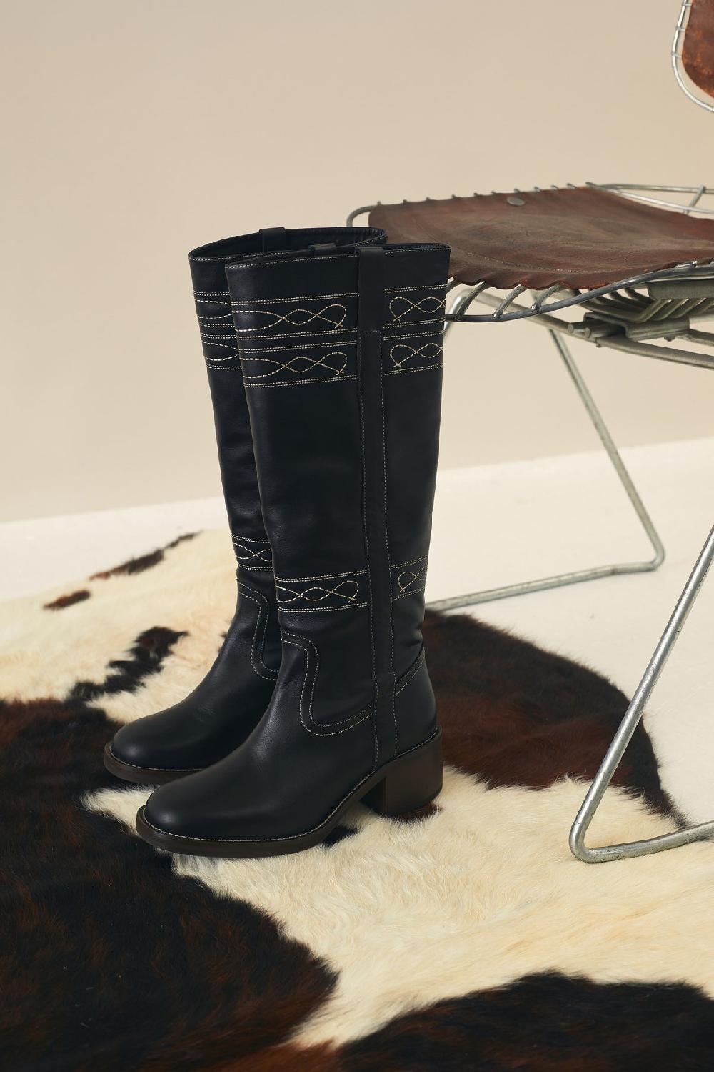 leon & harper Bottes Stuart AS24 Black Black