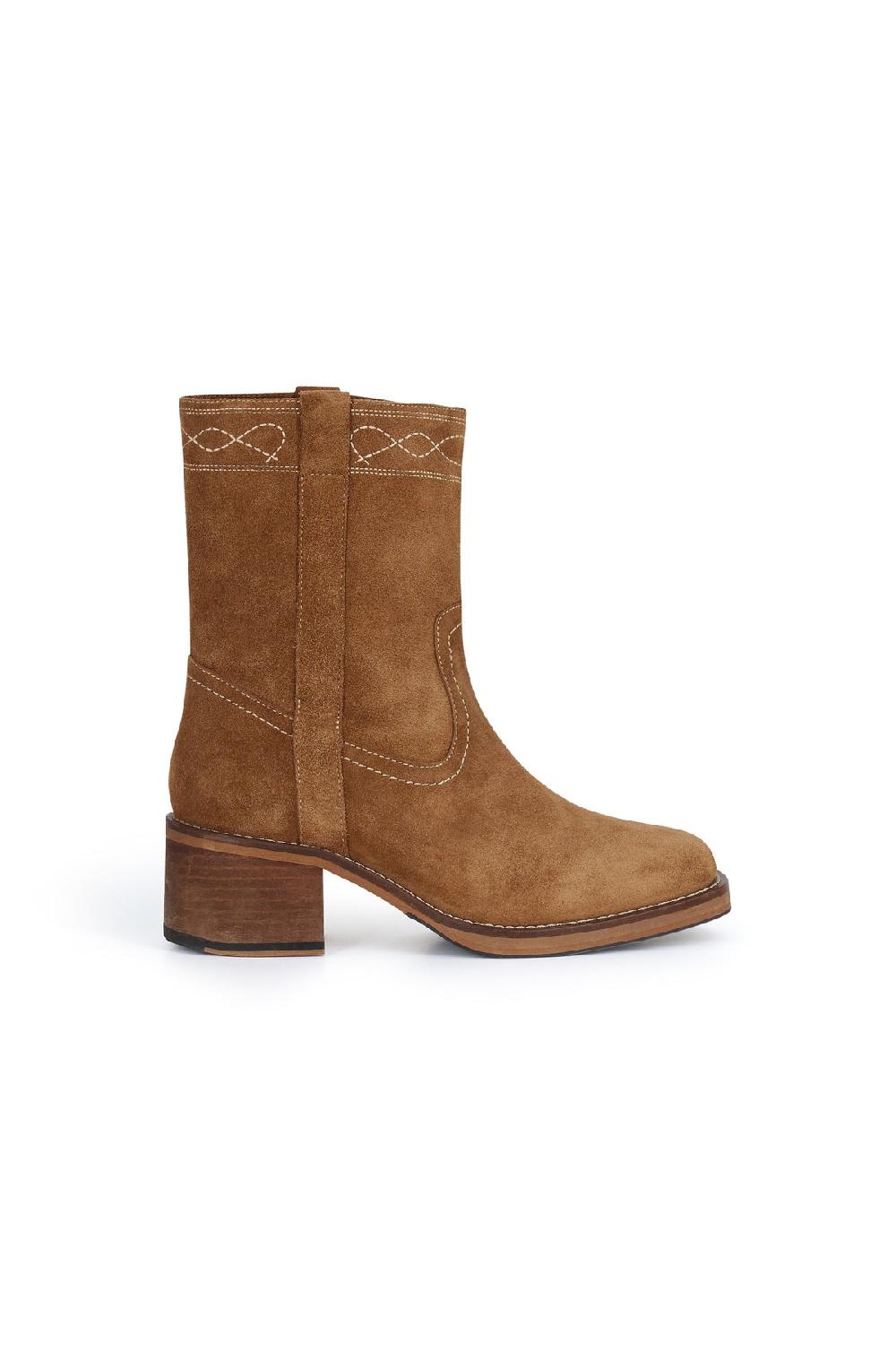 leon & harper Bottines Charls Suede Camel