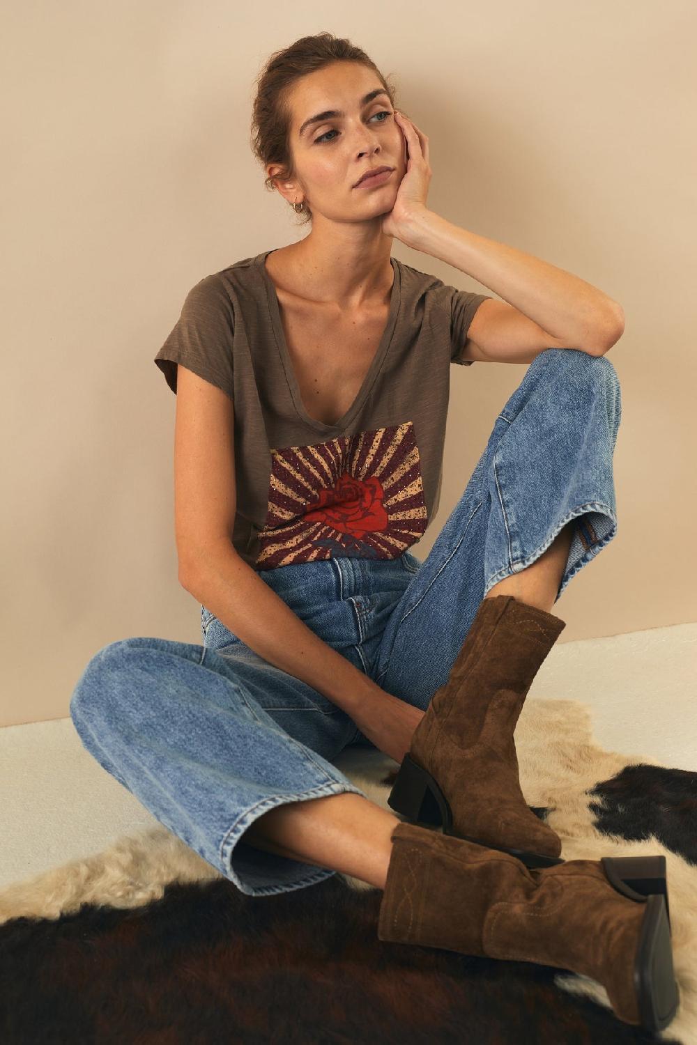 leon & harper Bottines Charls Suede Olive