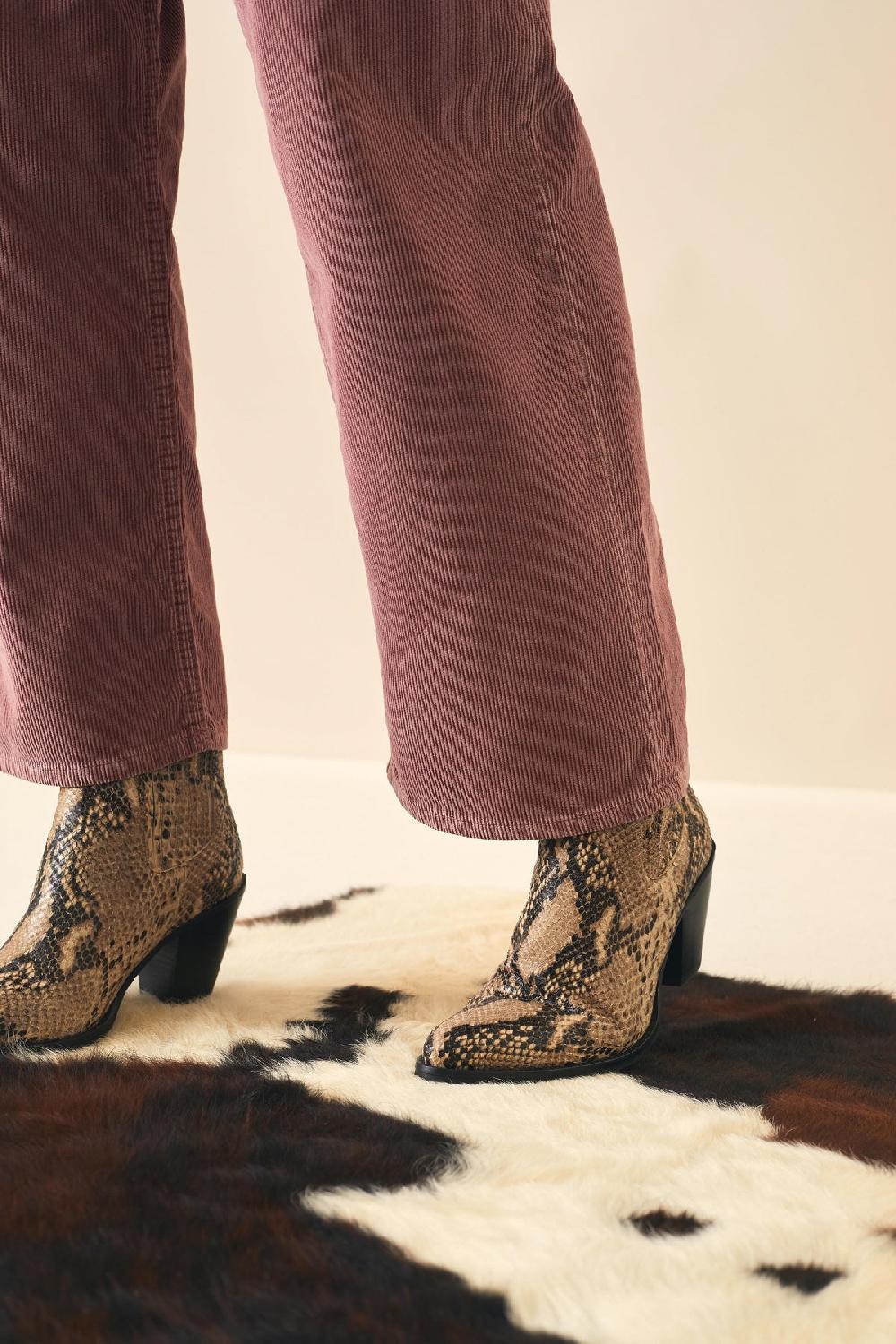 Leon & Harper Bottines Sylvie Python Yellow