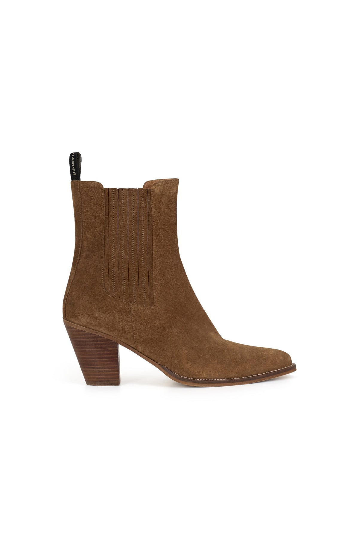 Leon & Harper Bottines Sylvie Suede Camel