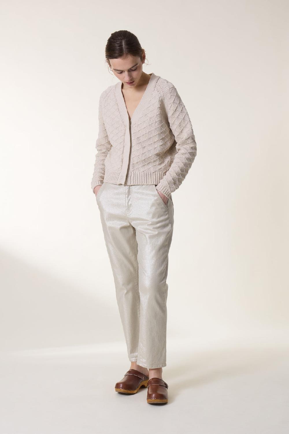 Leon & Harper Cardigan Maeght Plain Stone