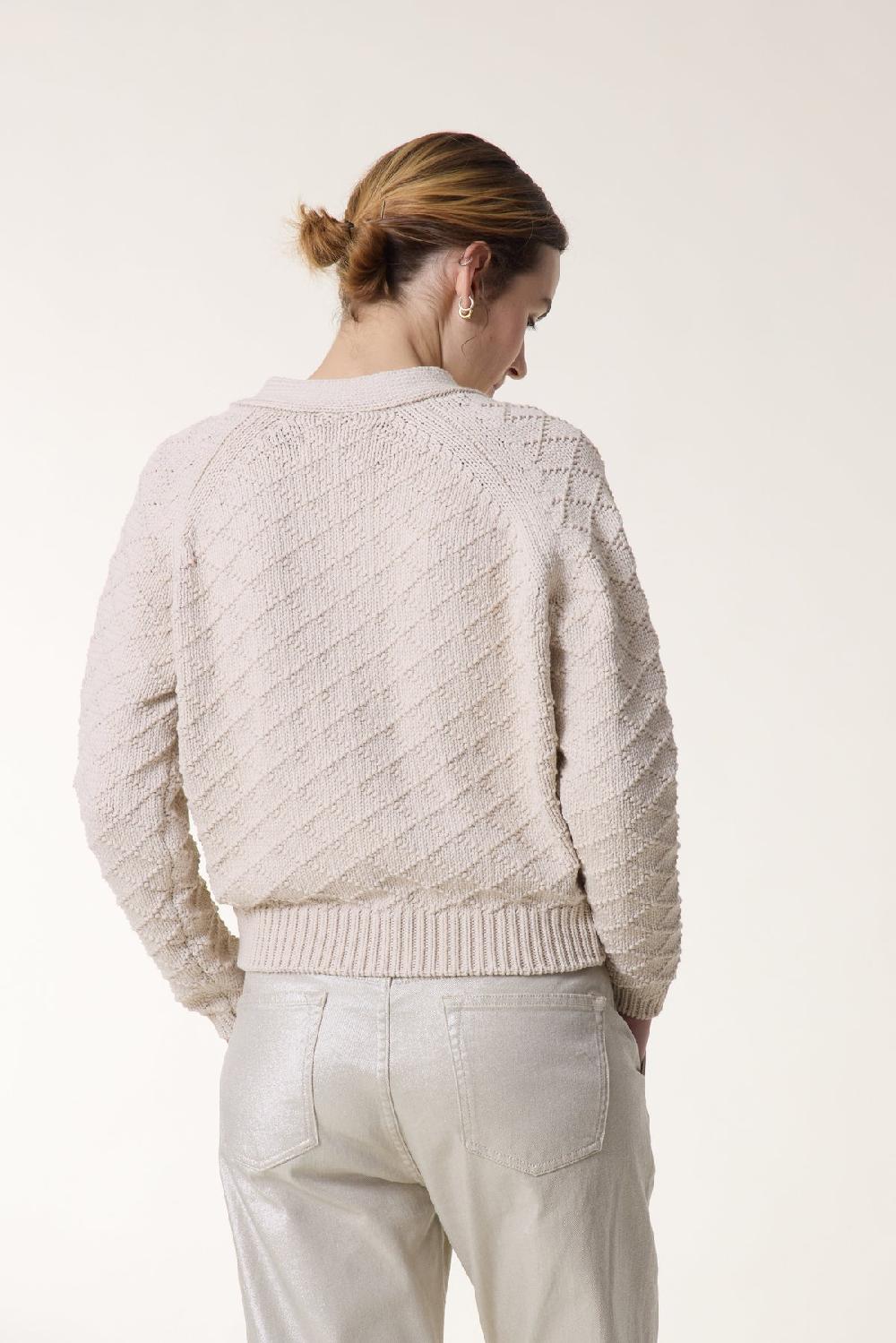 Leon & Harper Cardigan Maeght Plain Stone