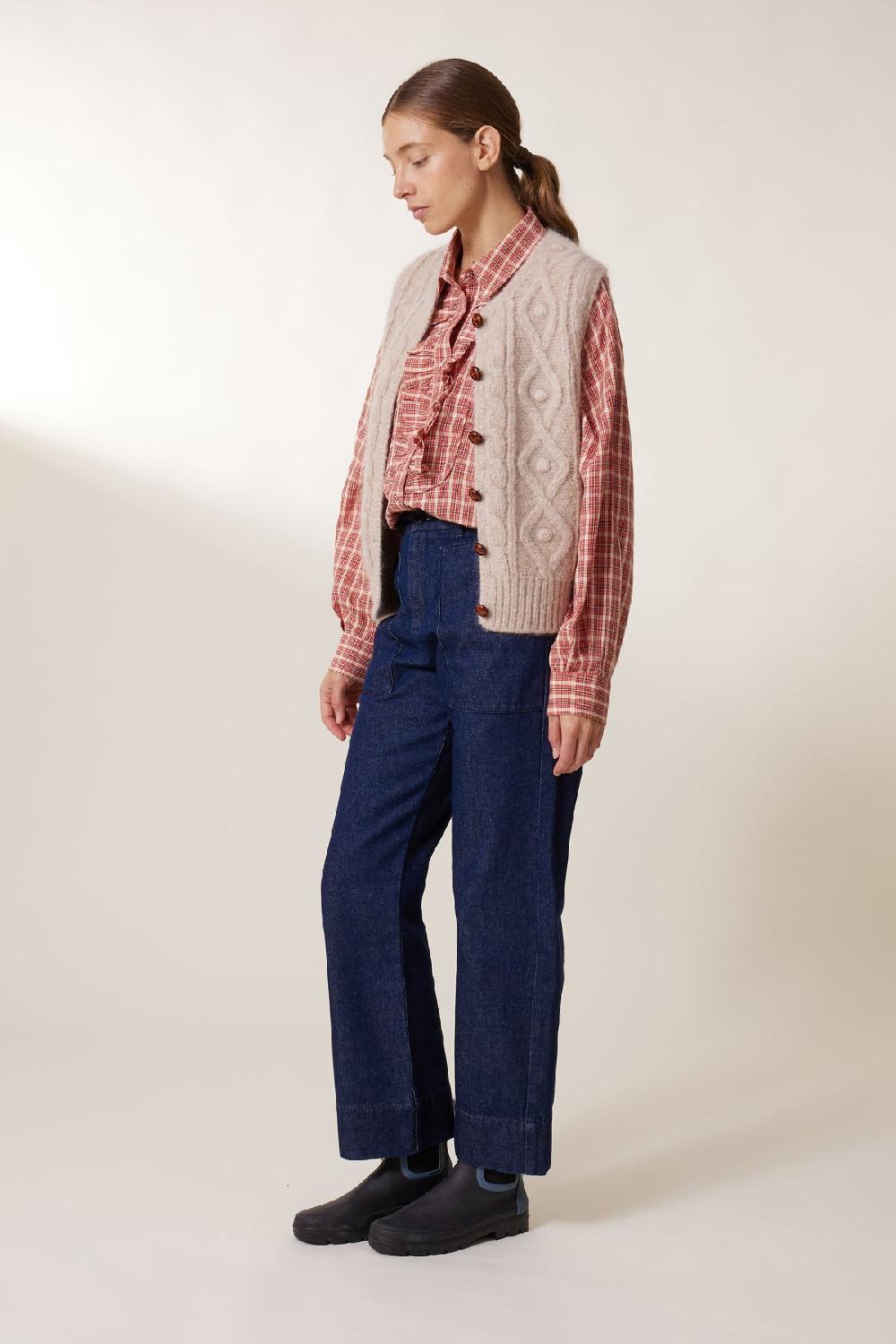 Leon & Harper Cardigan Malka Chn Beige