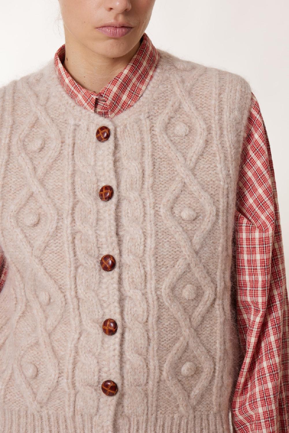 Leon & Harper Cardigan Malka Chn Beige