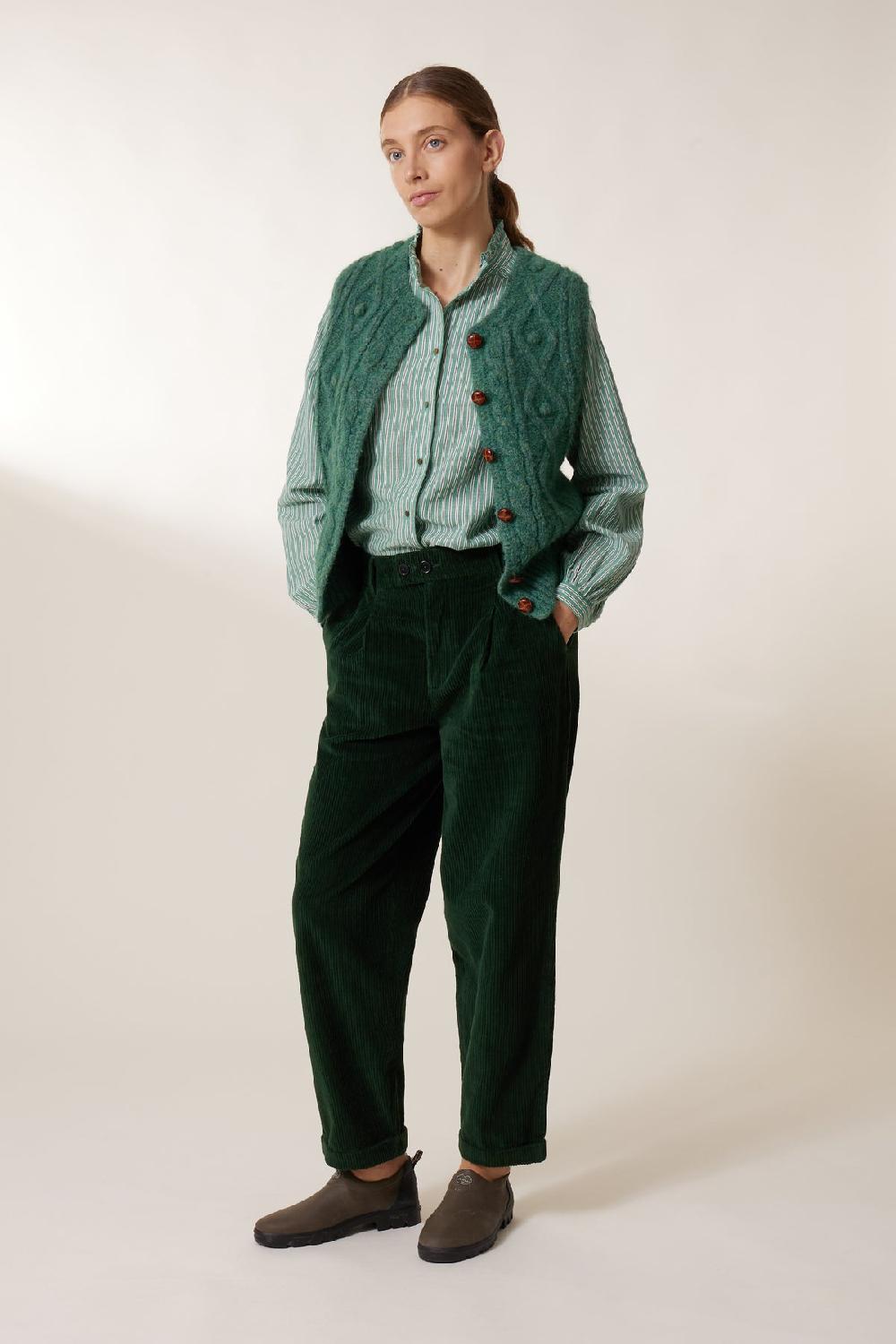 Leon & Harper Cardigan Malka Chn Green