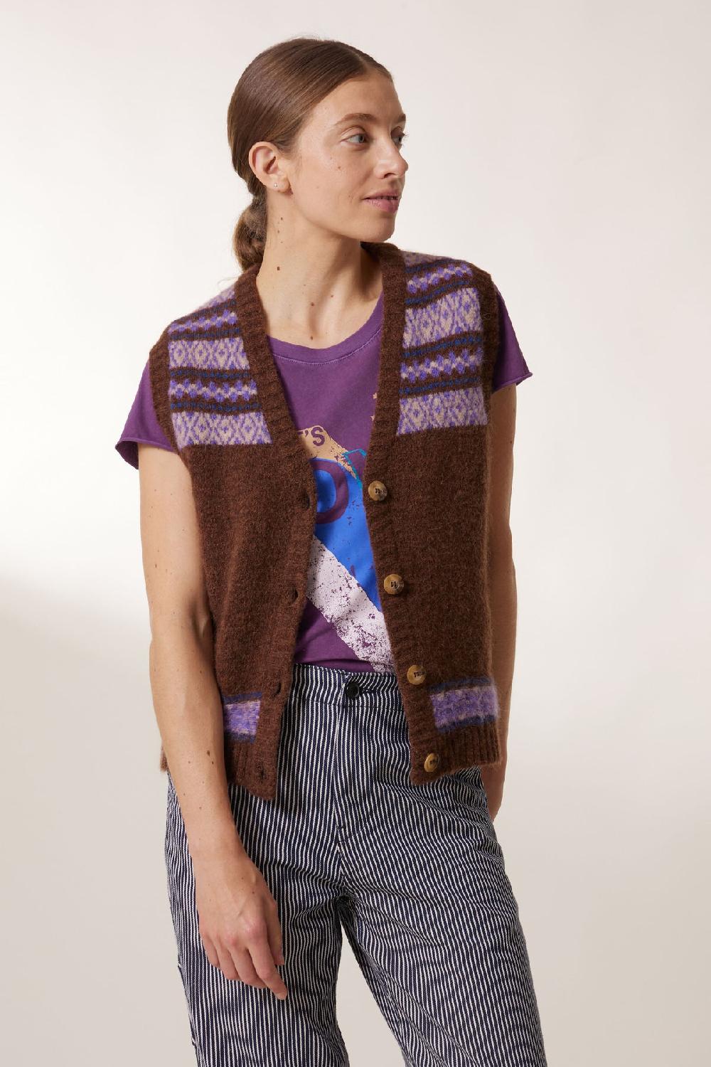 leon & harper Cardigan Mamette Jack Brown