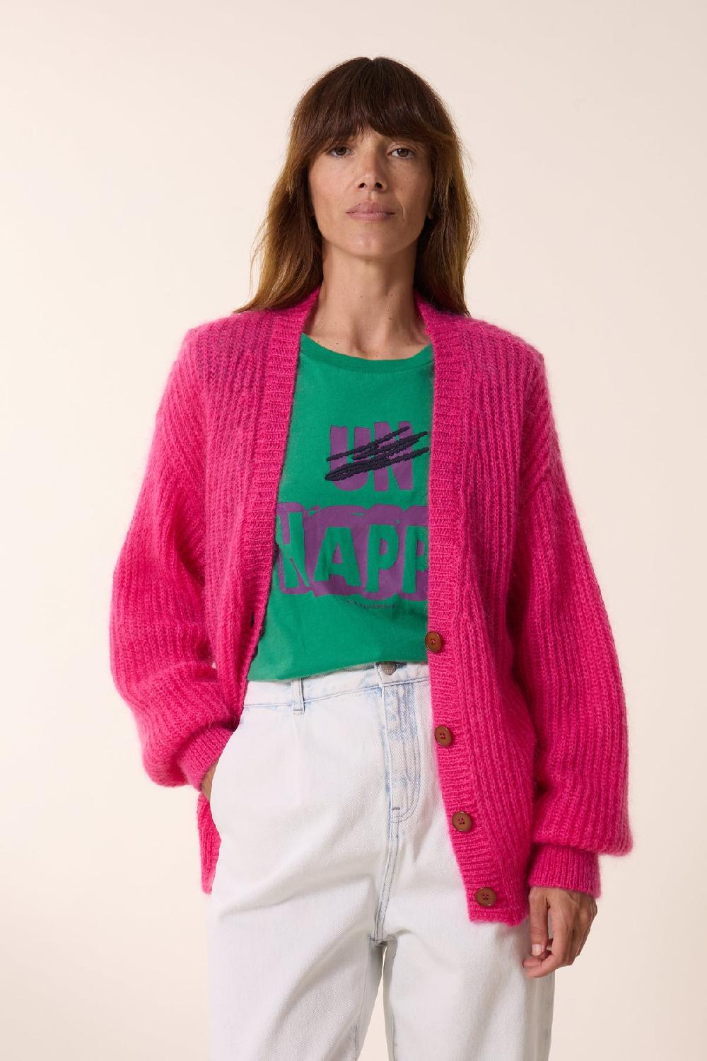 Leon & Harper Cardigan Manou PL Pink