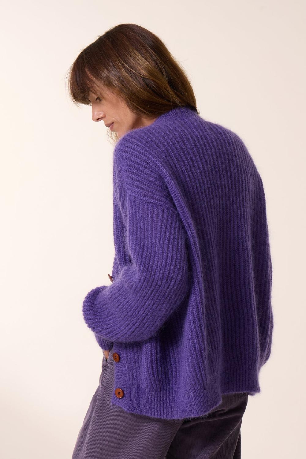 Leon & Harper Cardigan Manou PL Purple