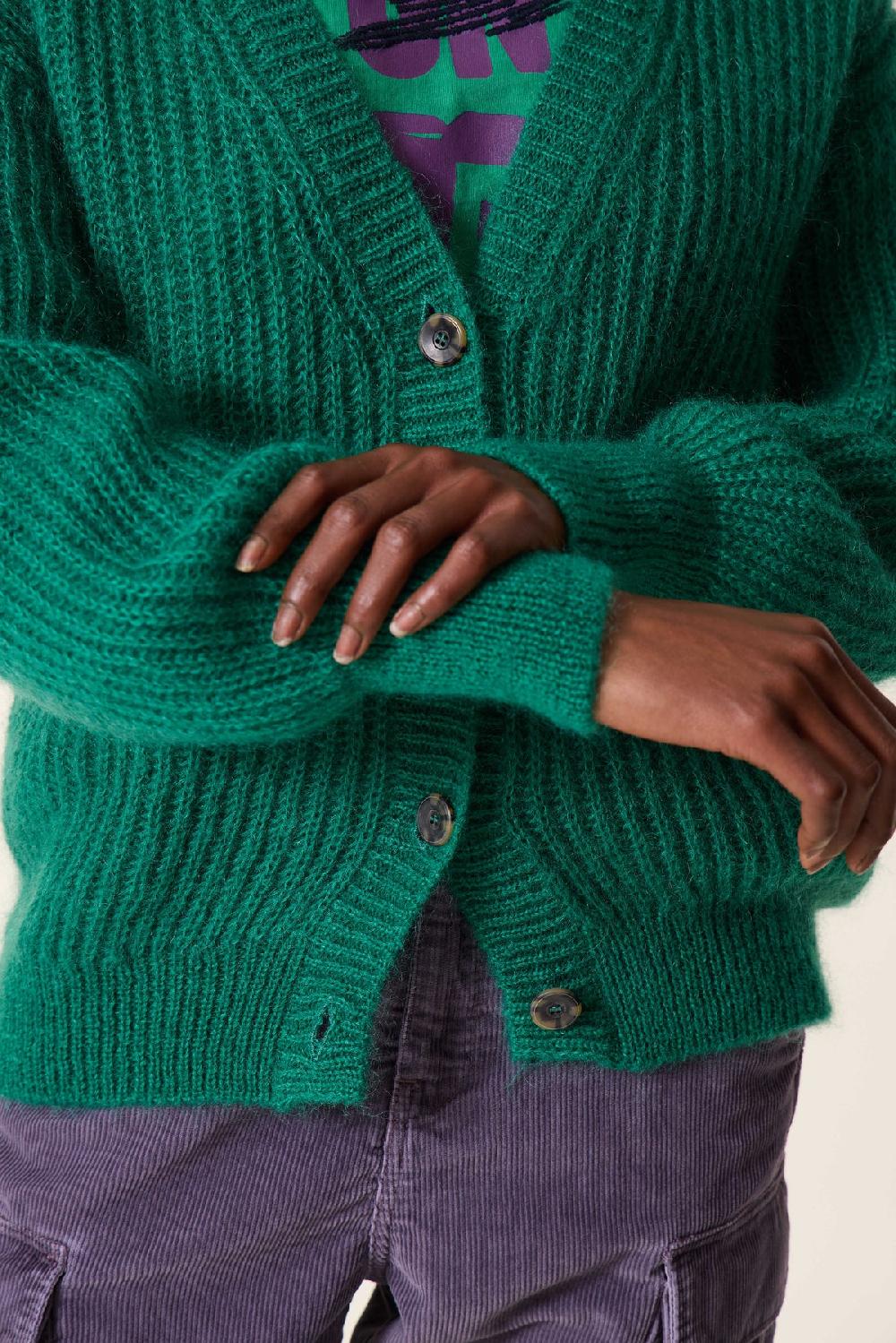 Leon & Harper Cardigan Manou PLN Green