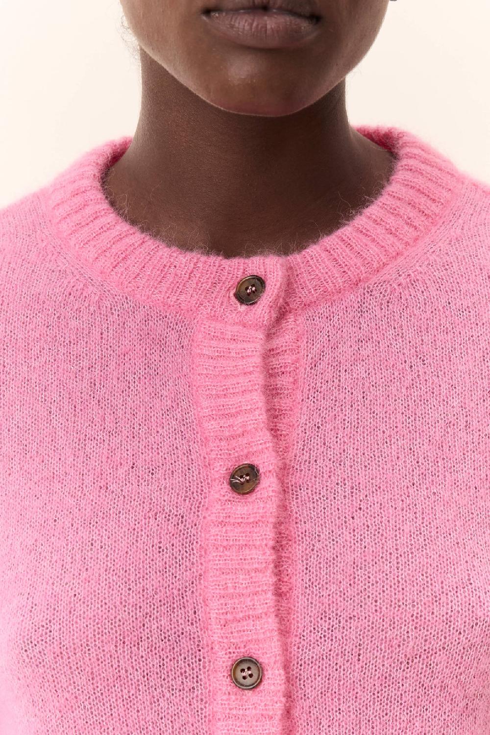 Leon & Harper Cardigan Martha Plain Pink