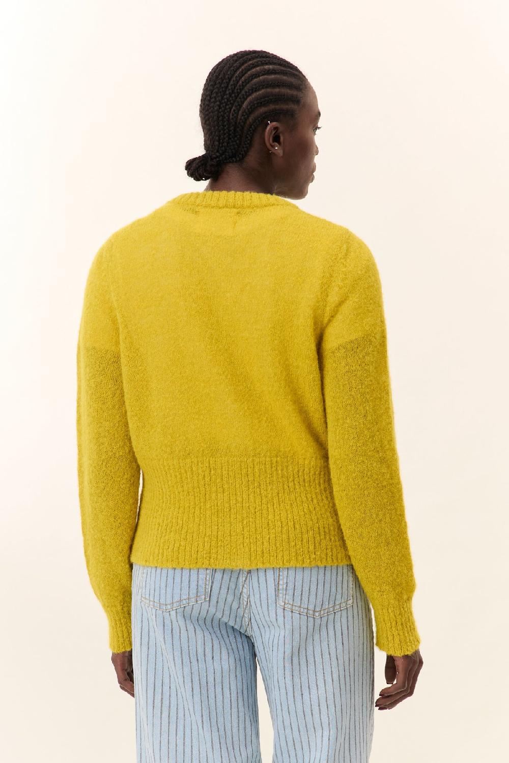 Leon & Harper Cardigan Martha Plain Yellow