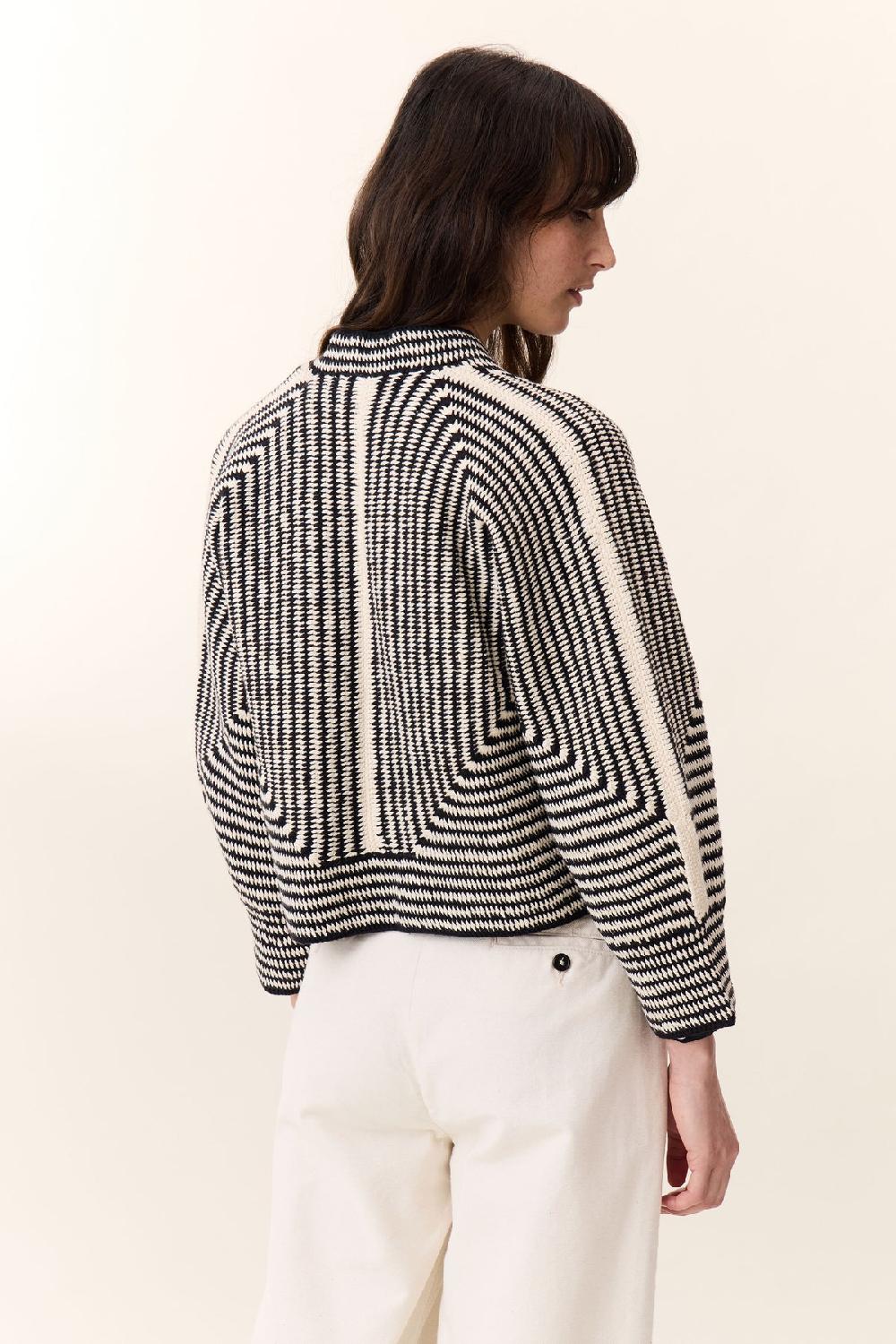 Leon & Harper Cardigan Marvela Strp Black