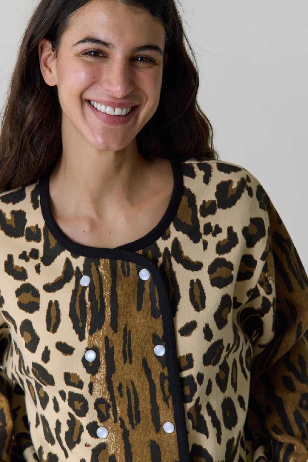 Leon & Harper Cardigan Sonar Safari Beige