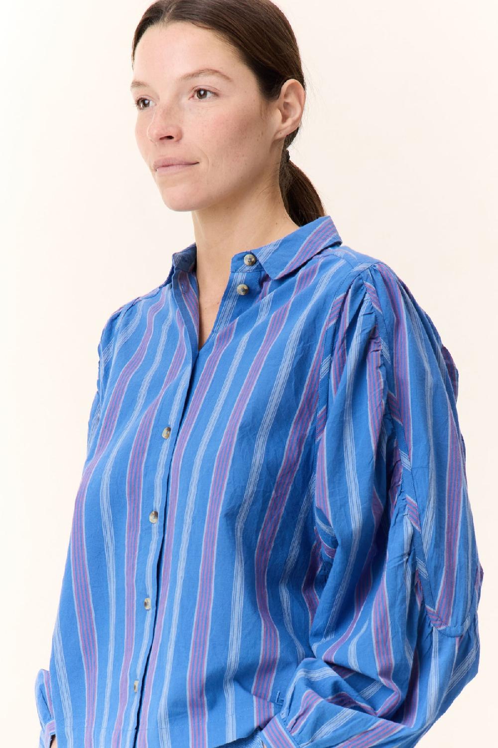 Leon & Harper Chemise Candri Strp Blue