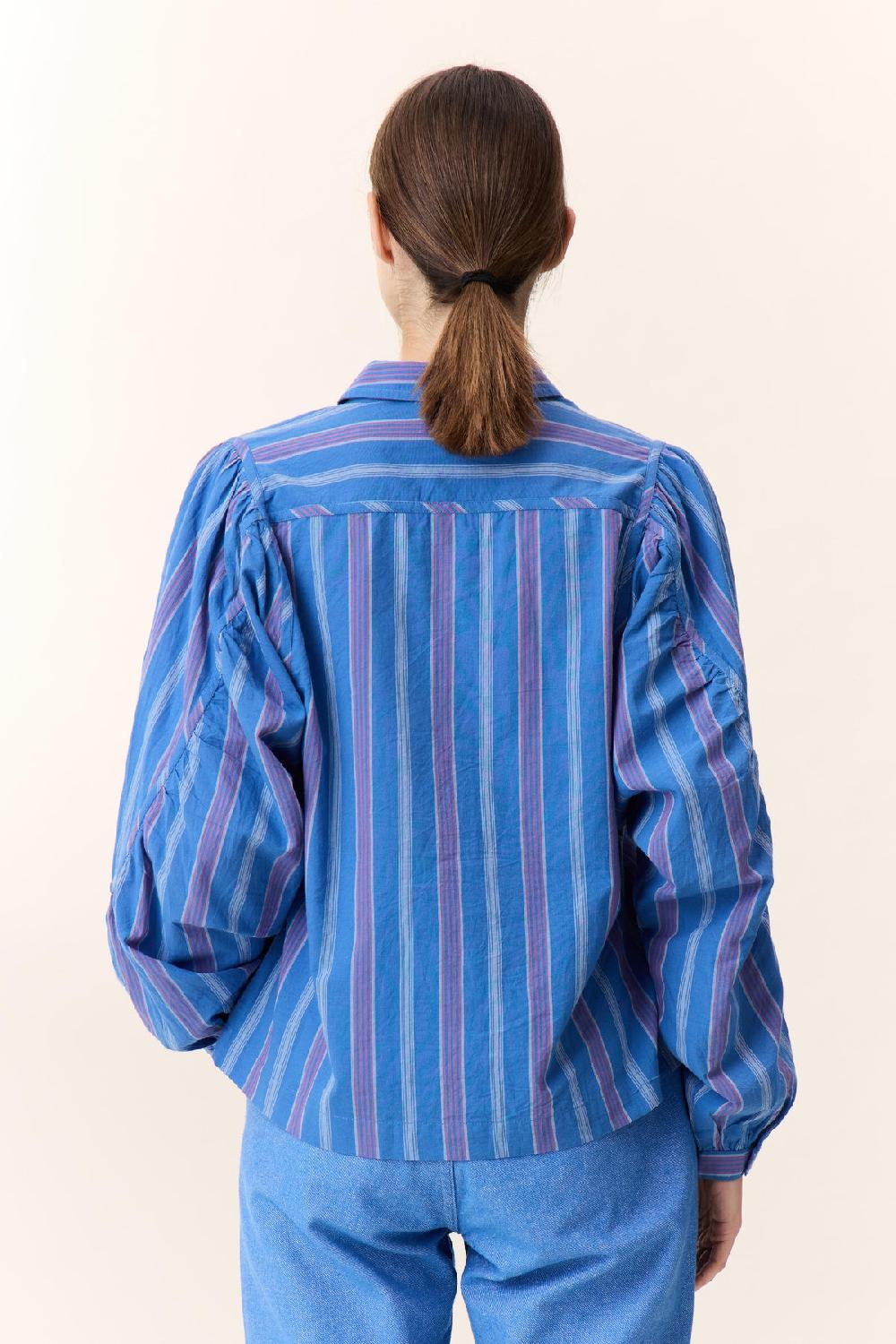 Leon & Harper Chemise Candri Strp Blue