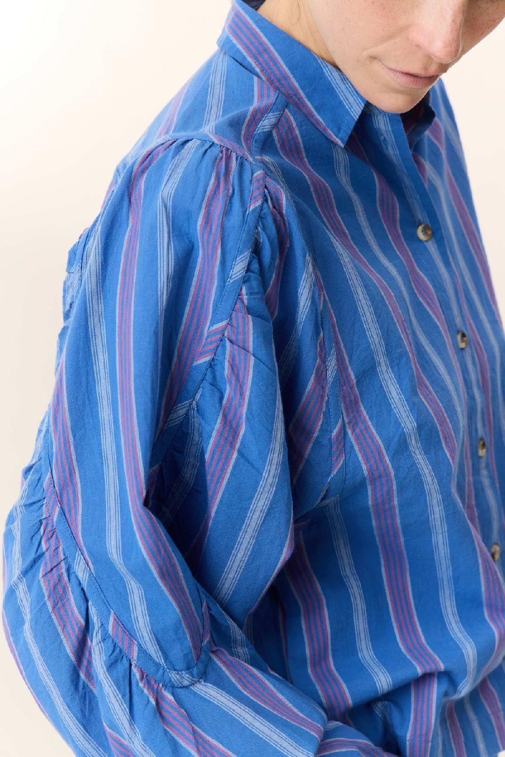 Leon & Harper Chemise Candri Strp Blue