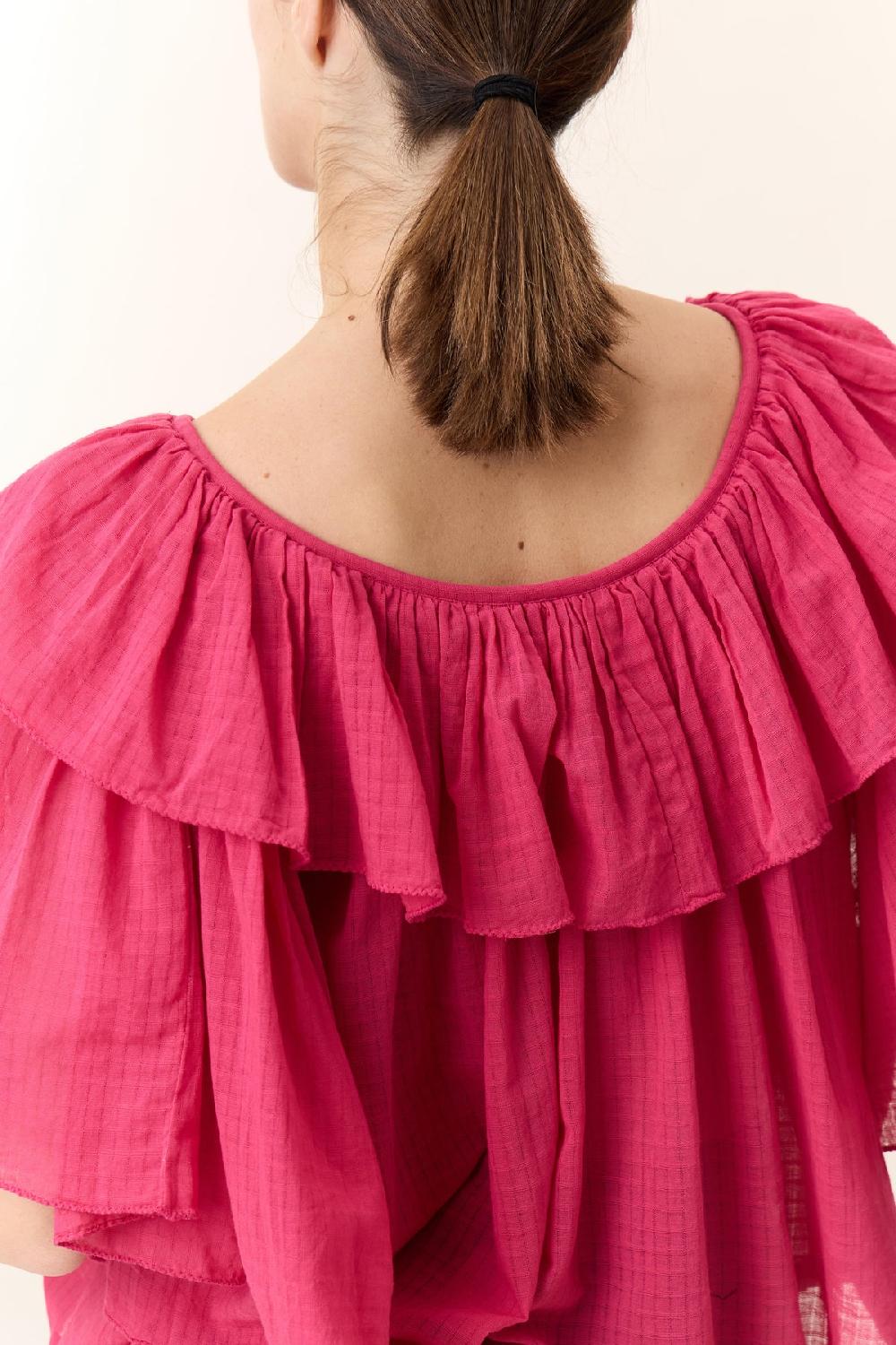 Leon & Harper Chemise Casey Plain Berry