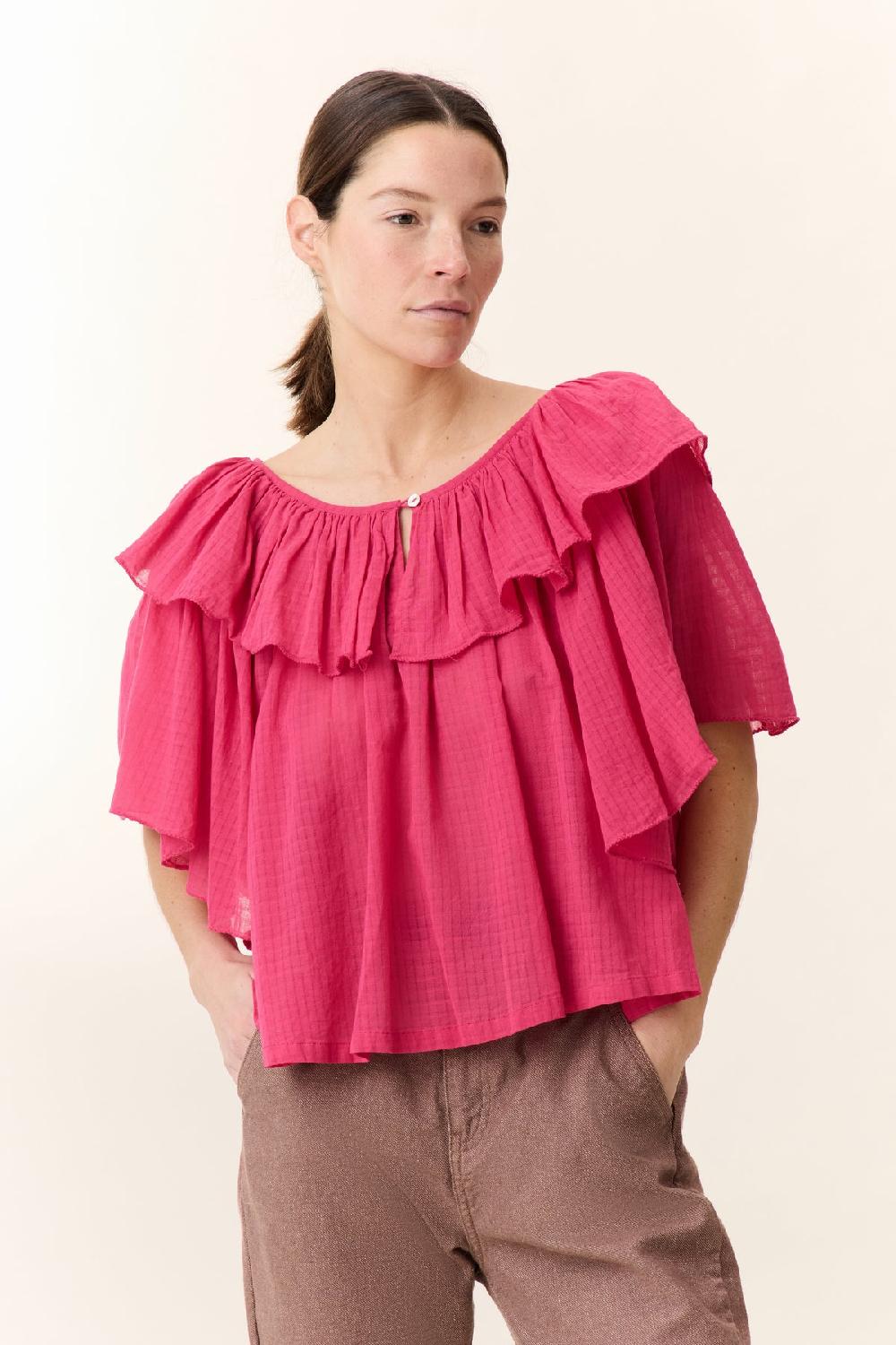 leon & harper Chemise Casey Plain Berry