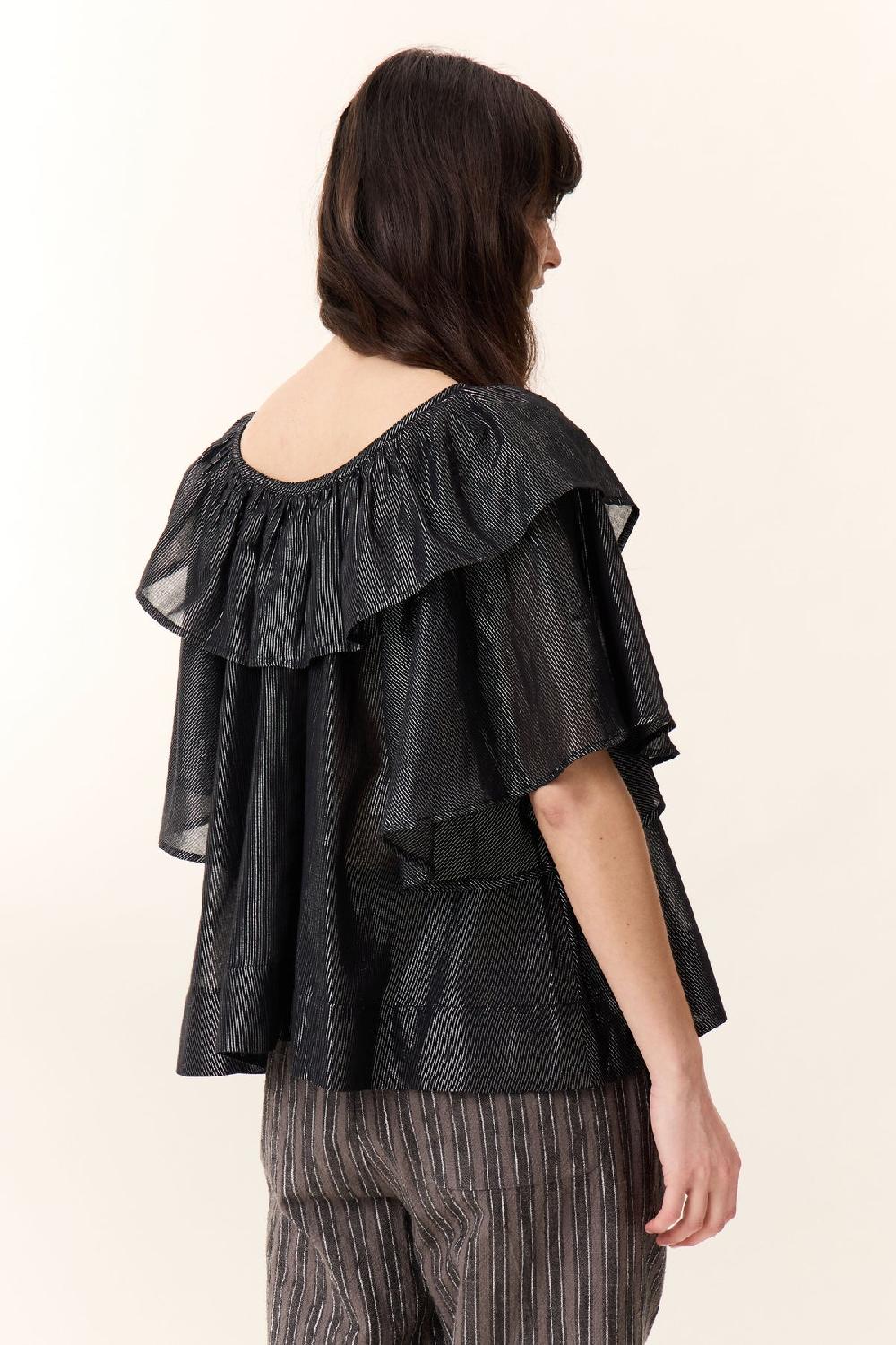 Leon & Harper Chemise Casey Strp Black