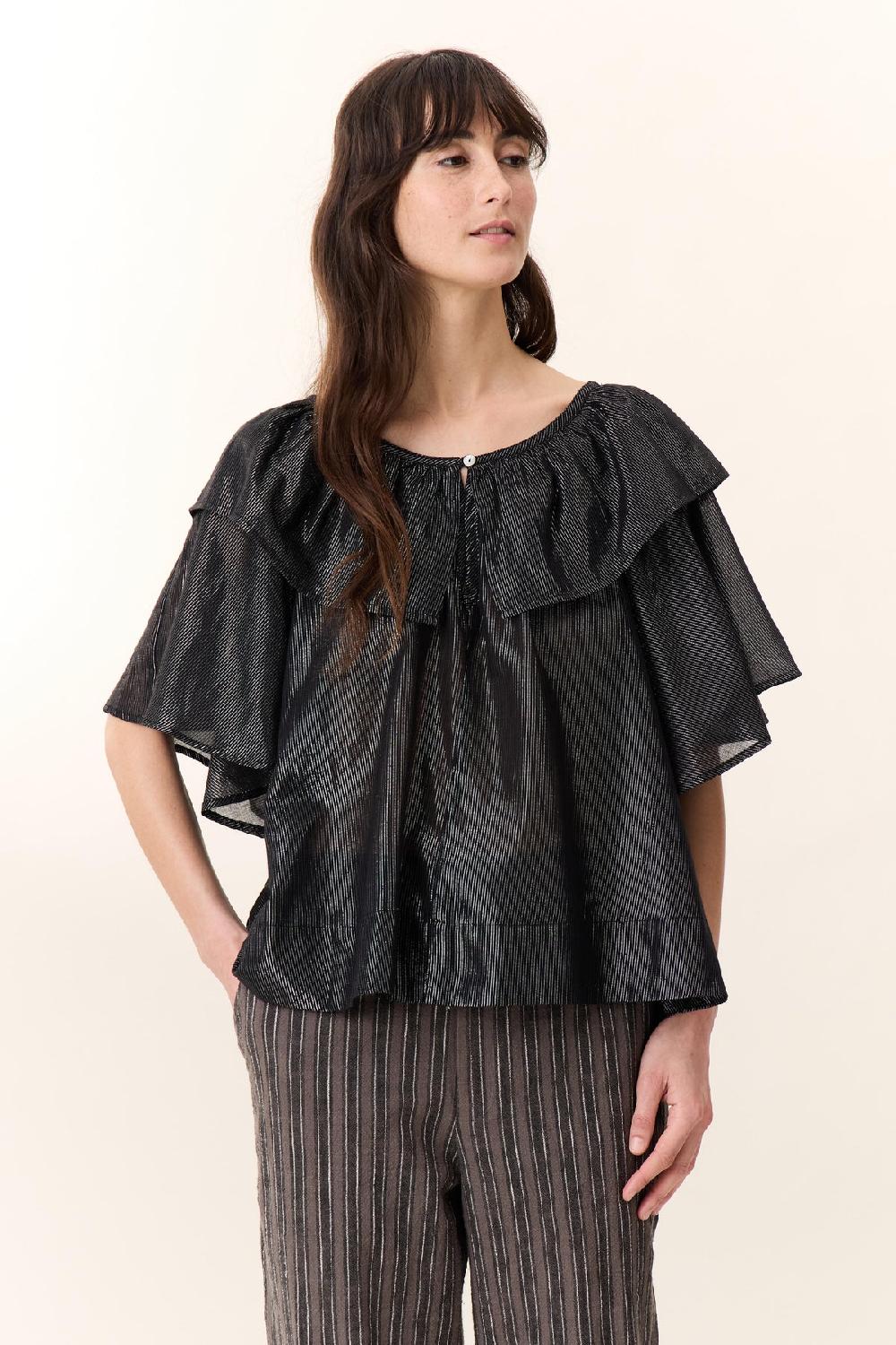 leon & harper Chemise Casey Strp Black