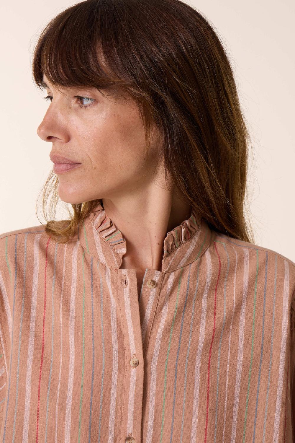 Leon & Harper Chemise Chiara Multi Beige