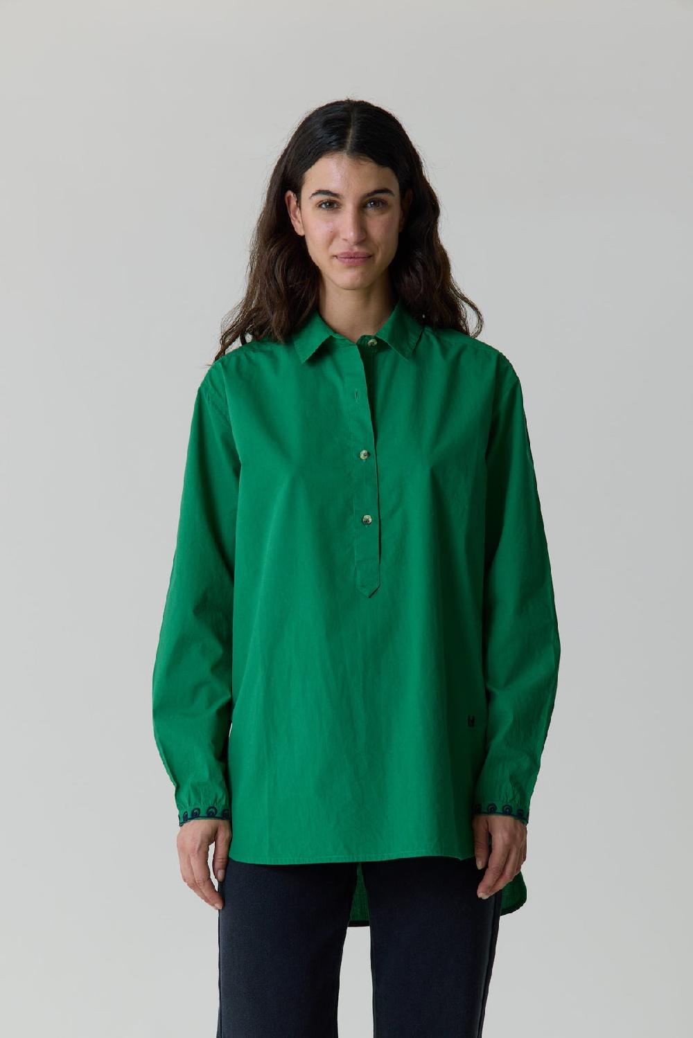 leon & harper Chemise Chipo Plain Green
