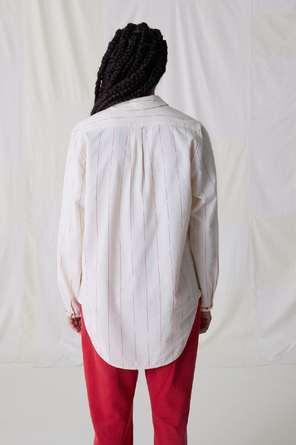 Leon & Harper Chemise Chipo Stripe Off White