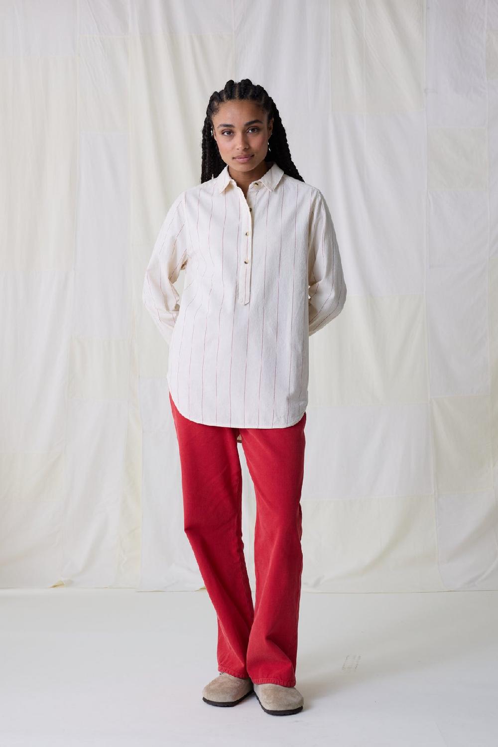 Leon & Harper Chemise Chipo Stripe Off White