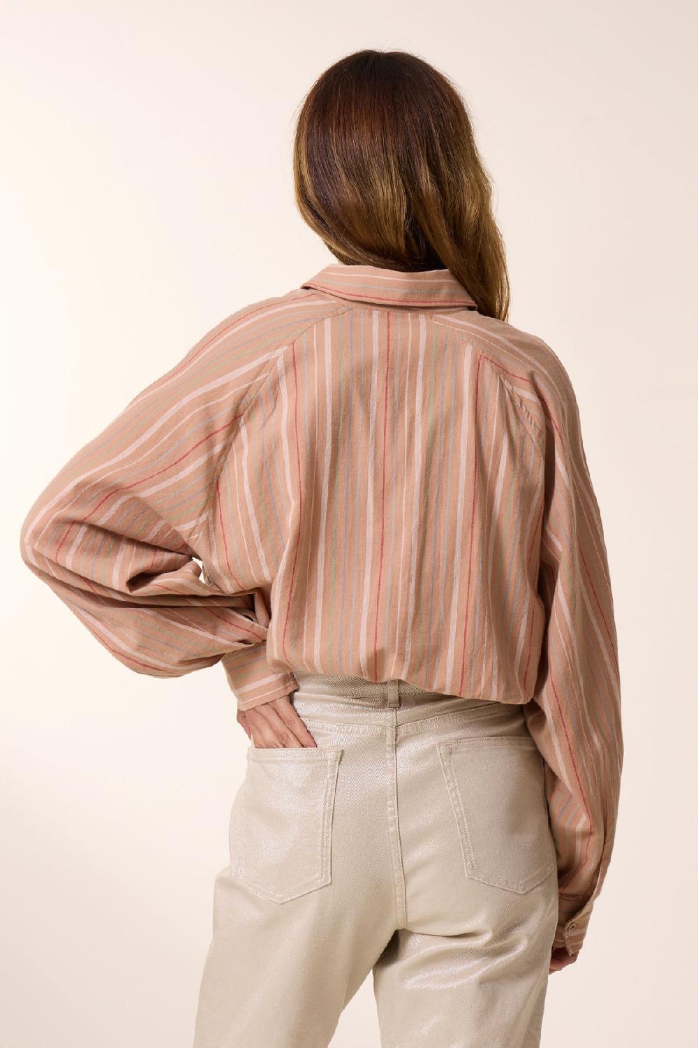 Leon & Harper Chemise Choral Multi Beige